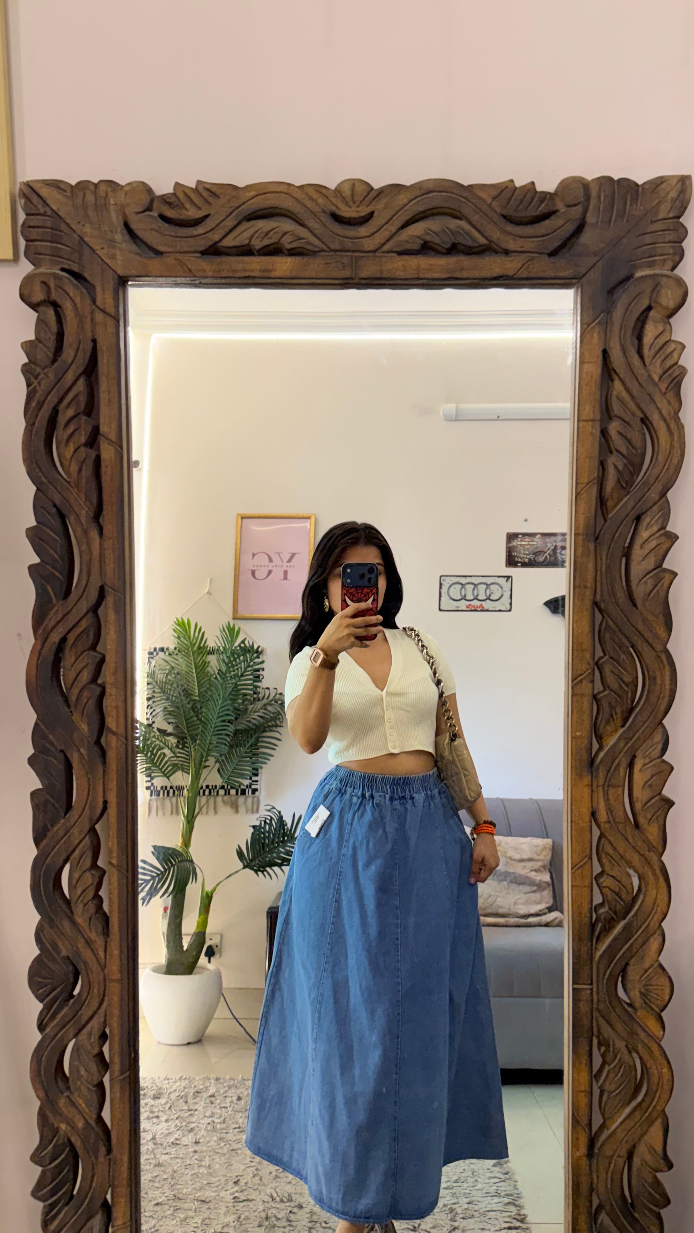 30 Pinterest denim skirt W26-28/31L
