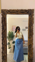 25 vintage denim skirt W30/33L