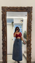 30 Pinterest Denim Skirt 33 waist/l:34
