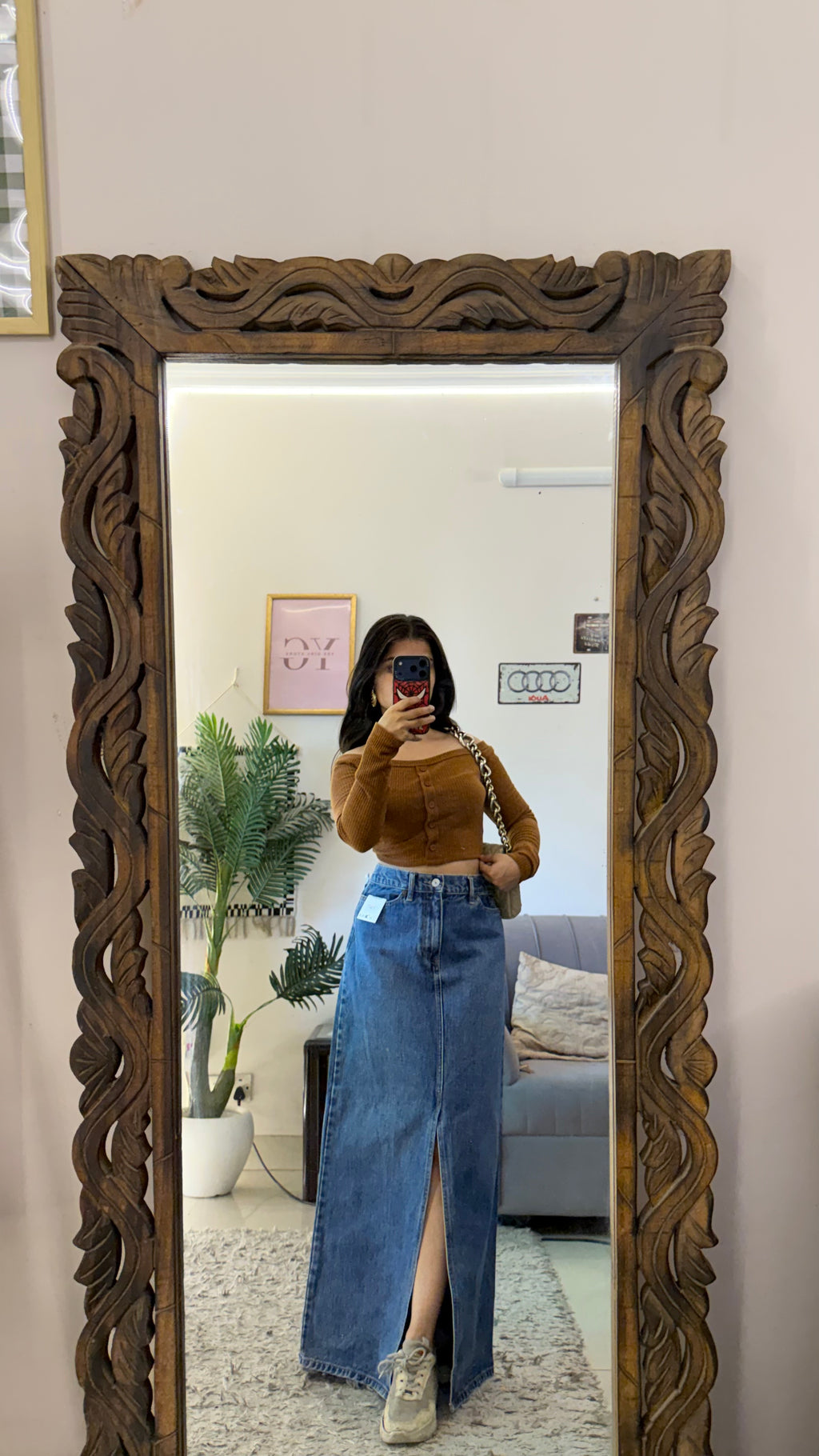 44 retro denim skirt W32/36L