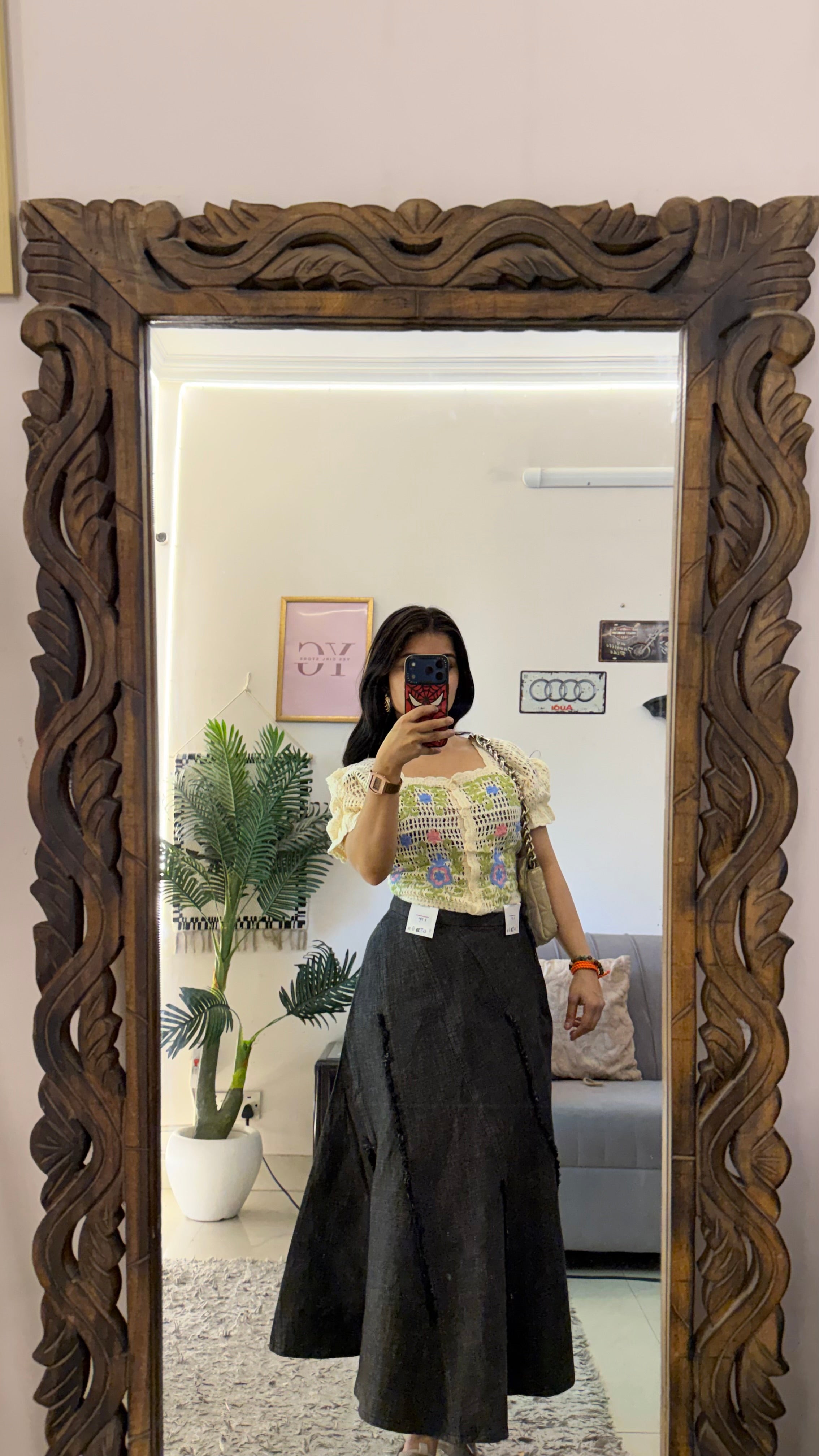 64 Retro Denim Skirt W26/31L
