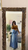 46 retro denim skirt W34/35L