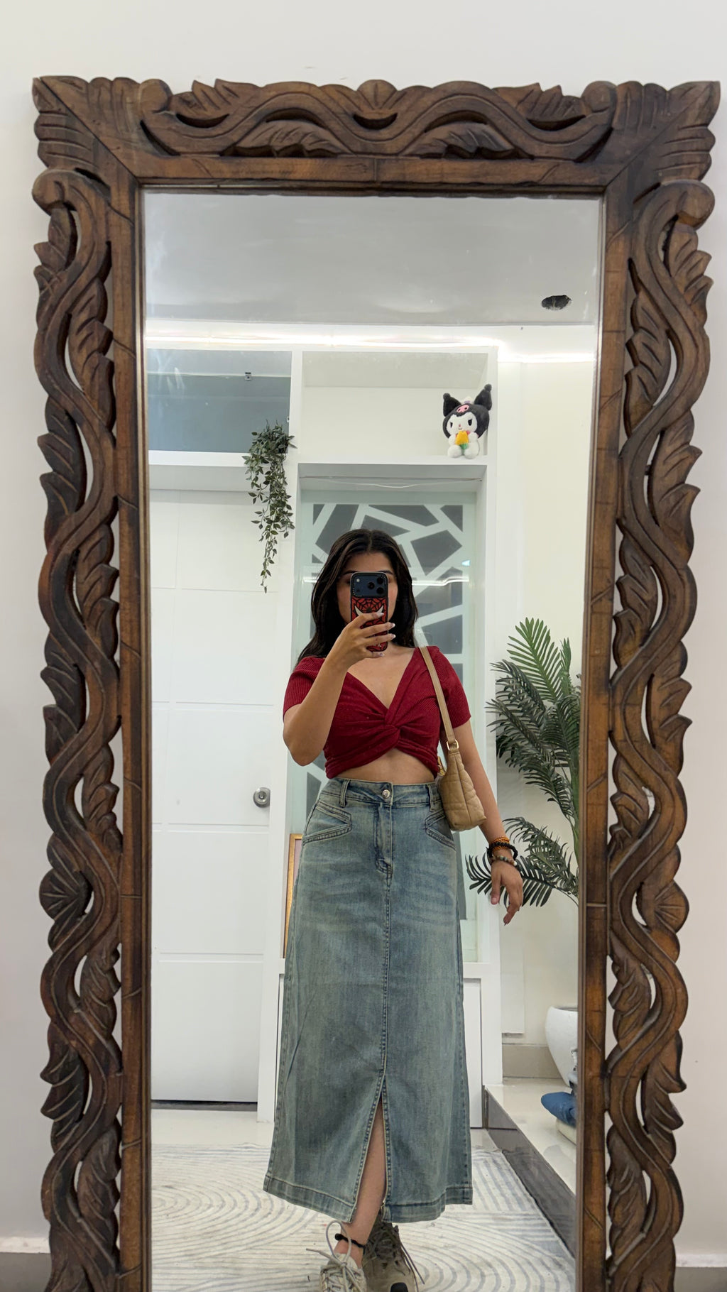 72 cute denim Skirt 32 waist/l:32