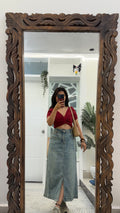 72 cute denim Skirt 32 waist/l:32