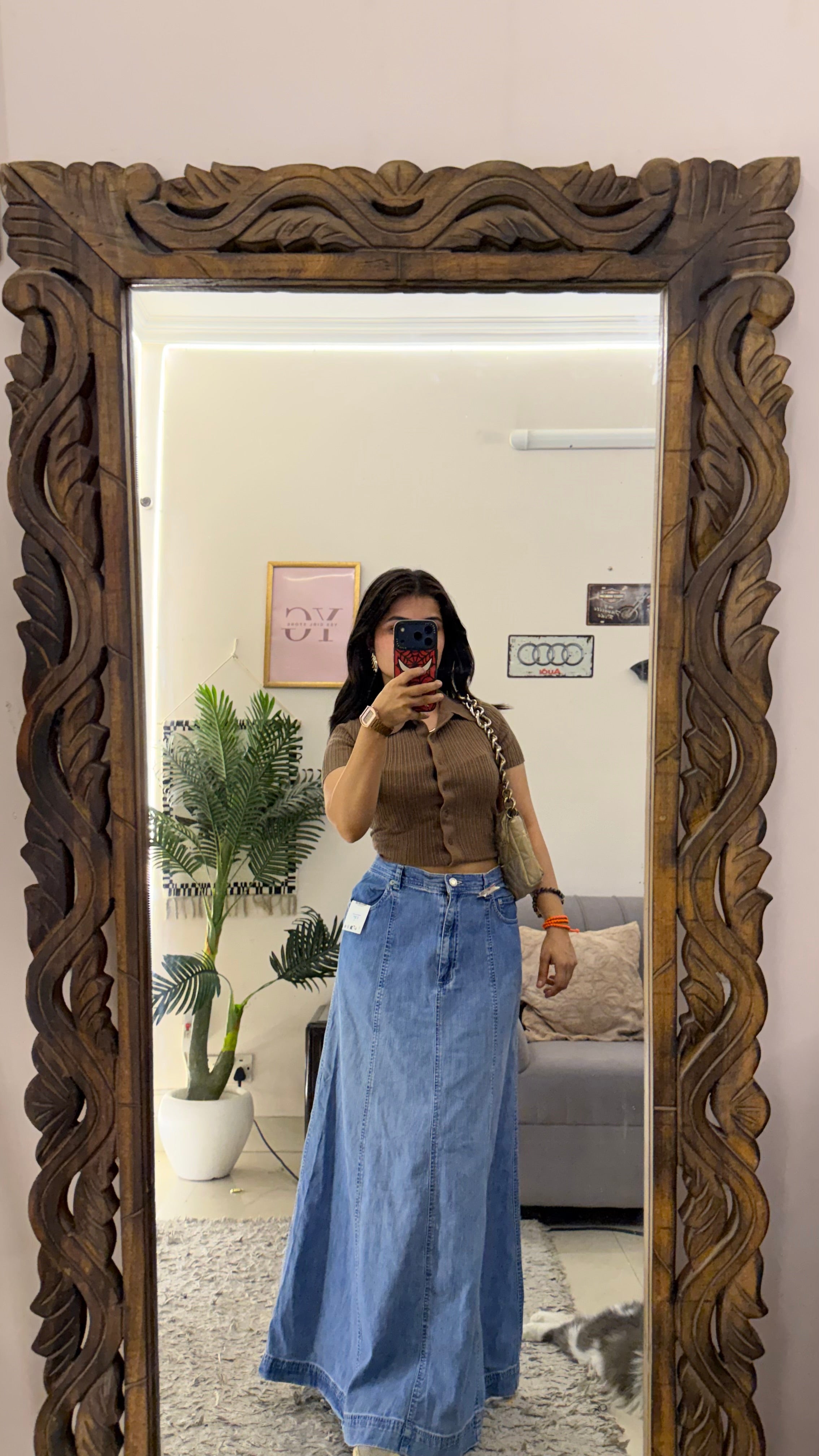 86 Pinterest denim skirt W30/37L