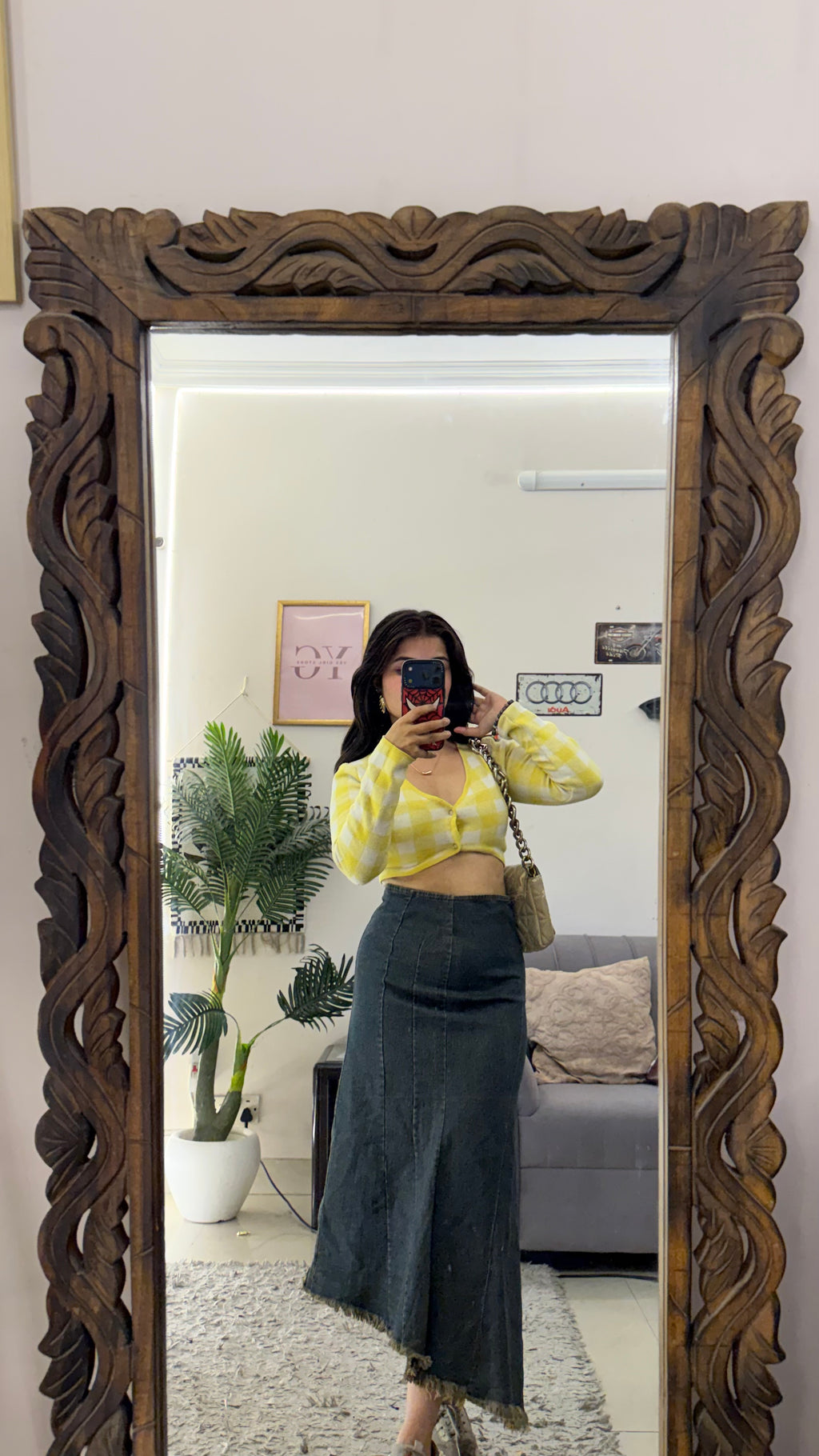 78 vintage denim skirt W29/28L