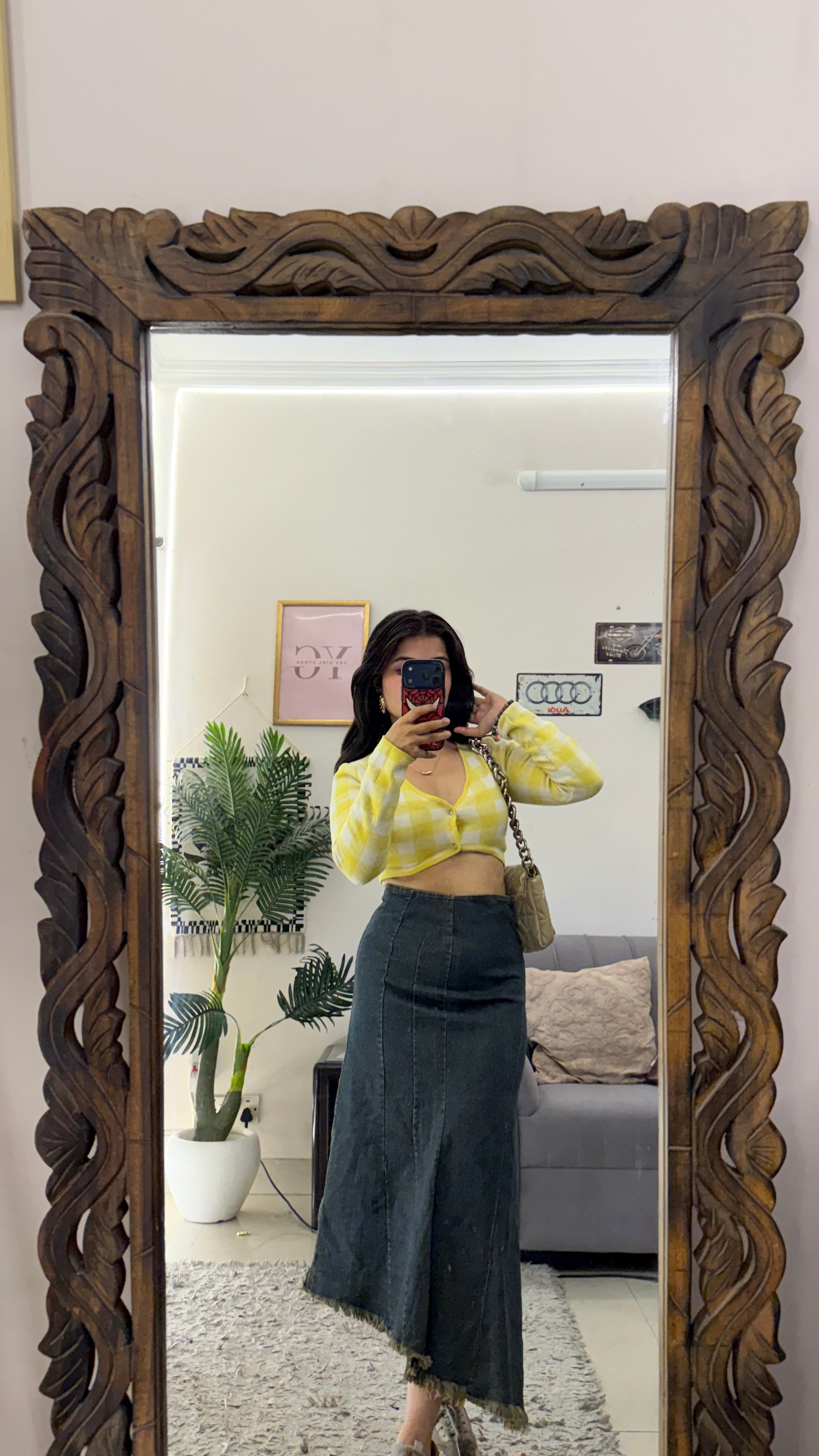78 vintage denim skirt W29/28L