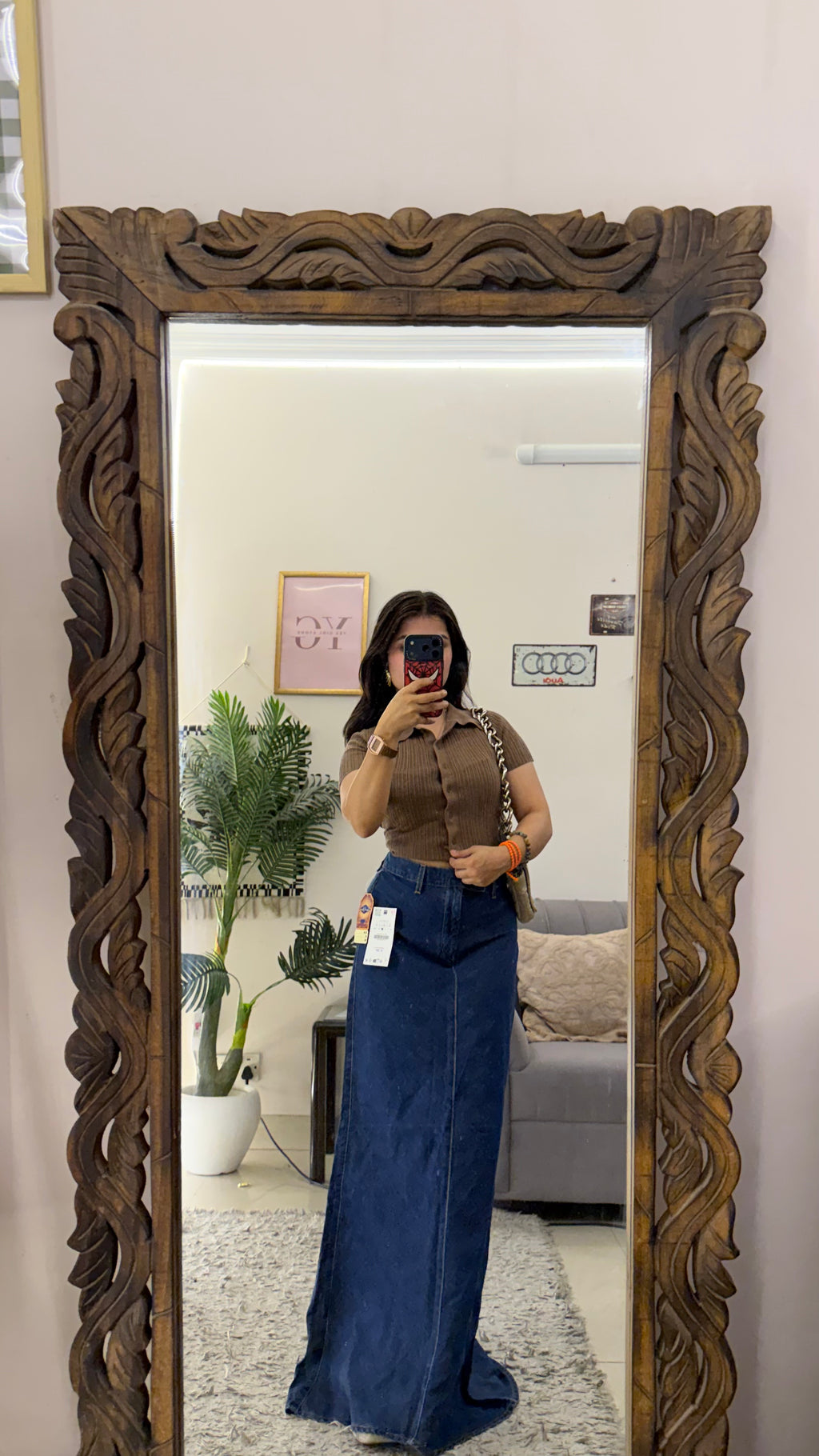 89 Pinterest denim skirt W30/40L