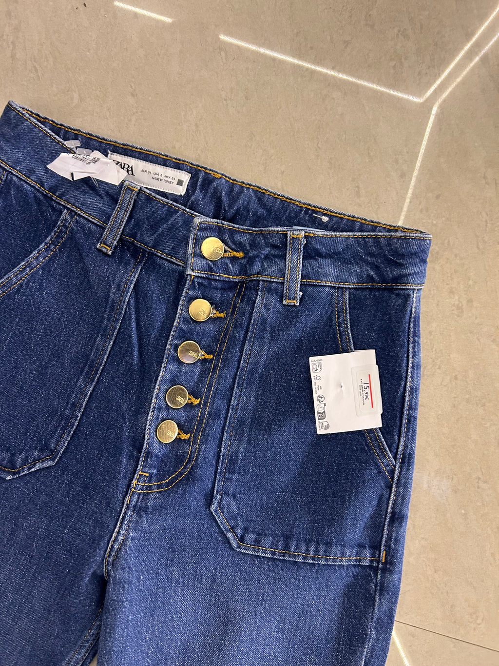 19) Vintage jeans waist:27/l:39/inceam:12/hips:34