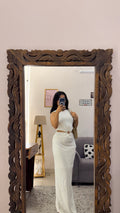 28 Bodycon dress crochet with lining 36-38 bust /l:53