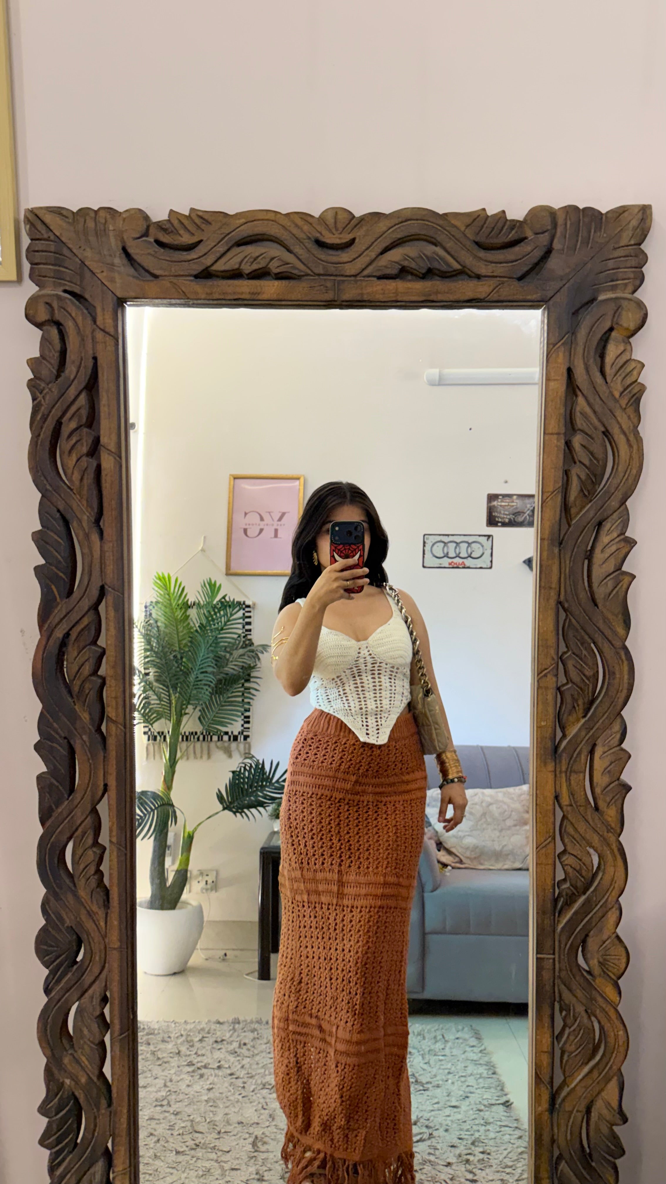 65 crochet skirt 28-32w/40L
