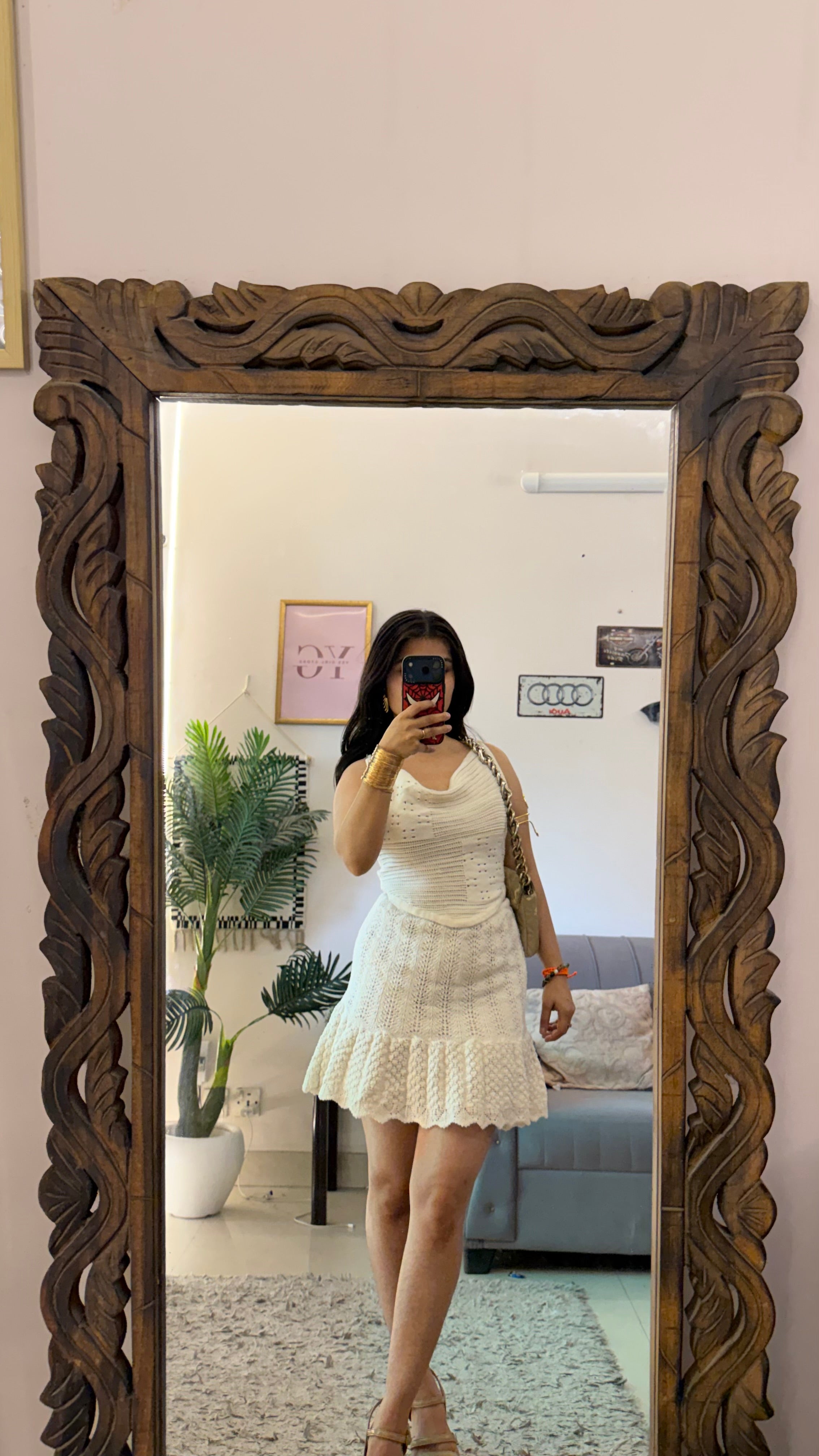 59) crochet skirt 28-30 waist/l:16