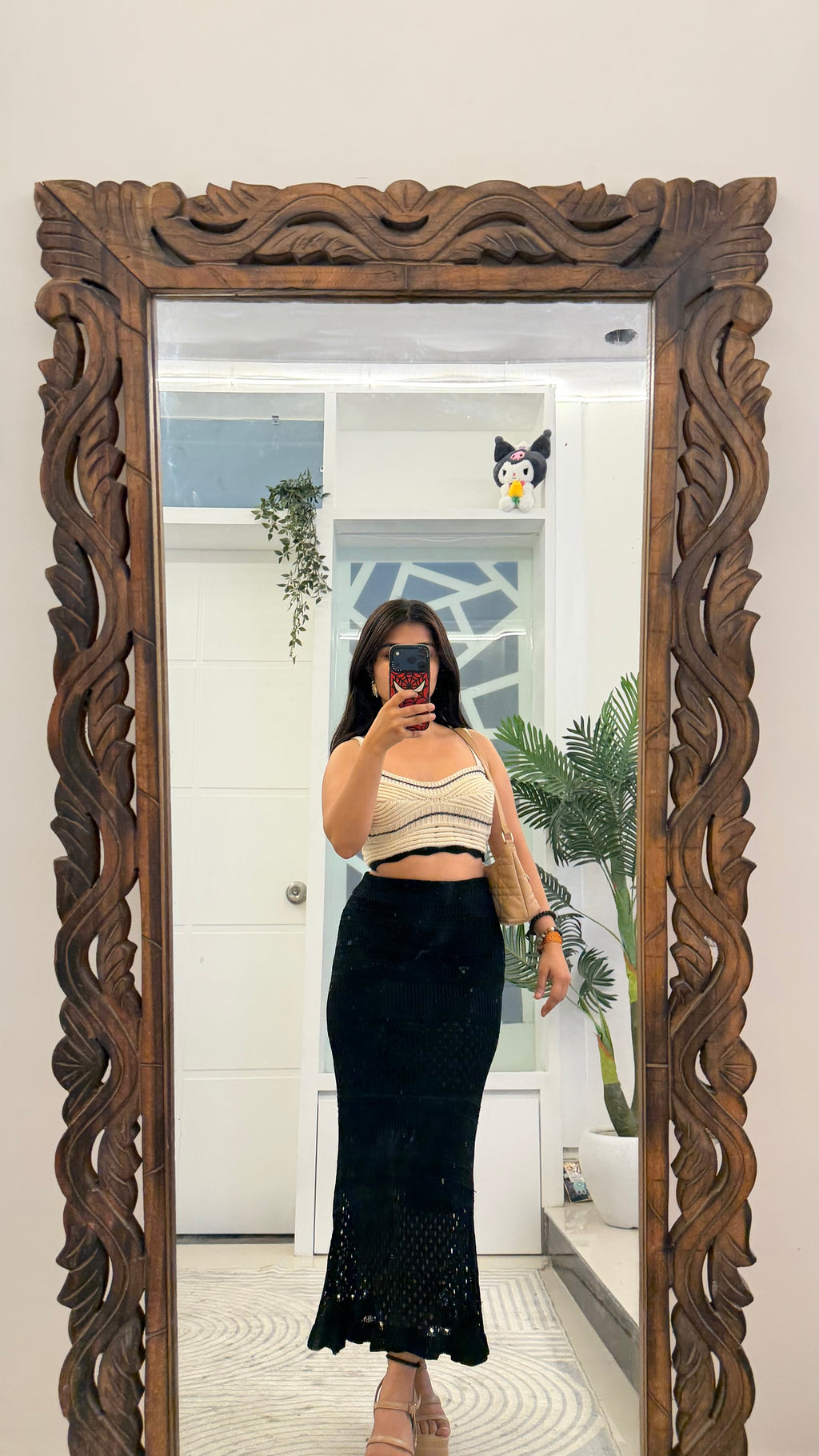 79 Summer Crochet Skirt 26-32 waist/l:34