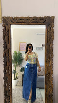 62 retro denim skirt32/35L