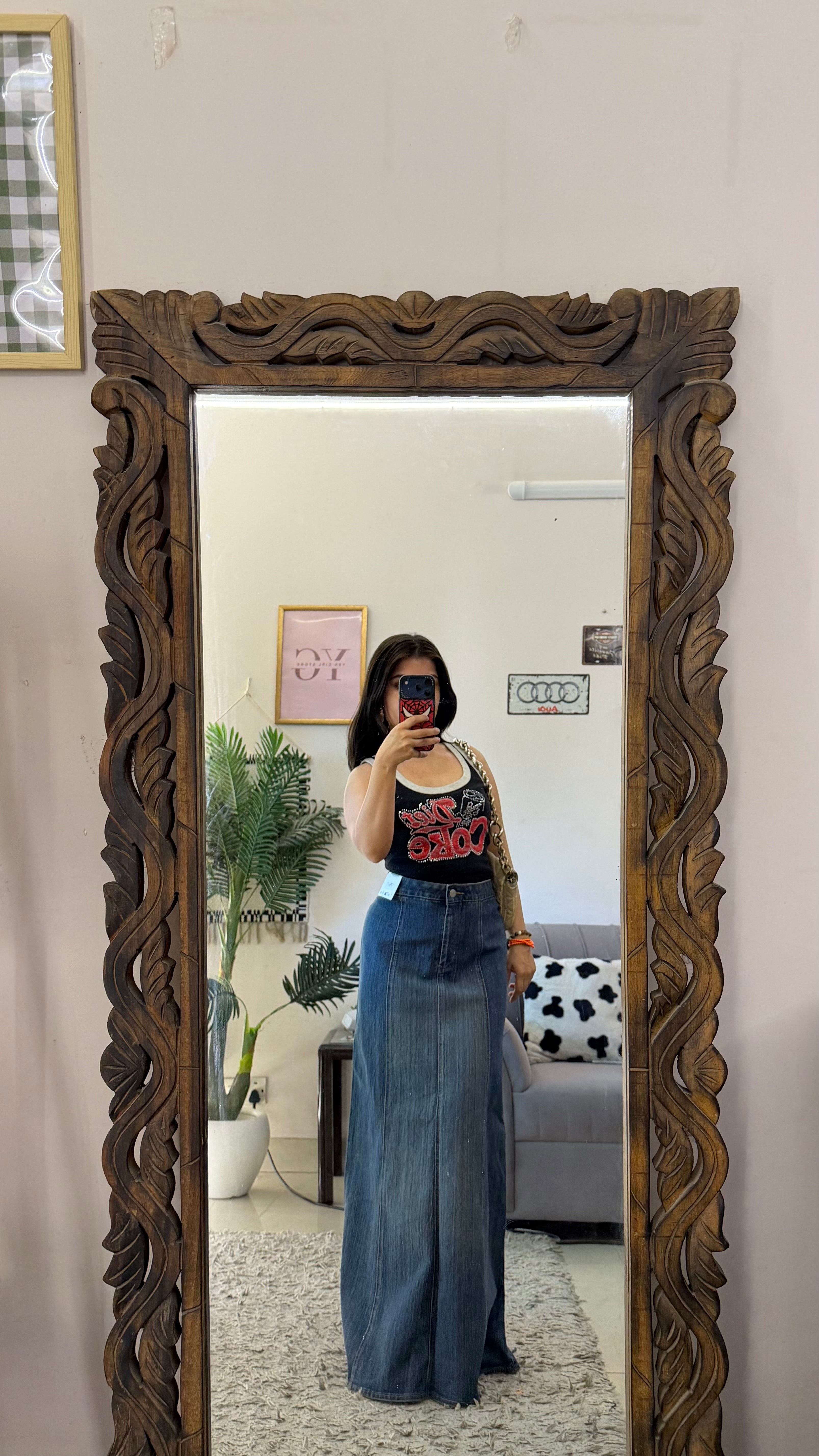 2 denim skirt W32/38L