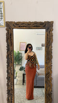 49) crochet skirt 24-26 waist/l:42
