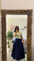 67 retro denim skirt W24-28/32L