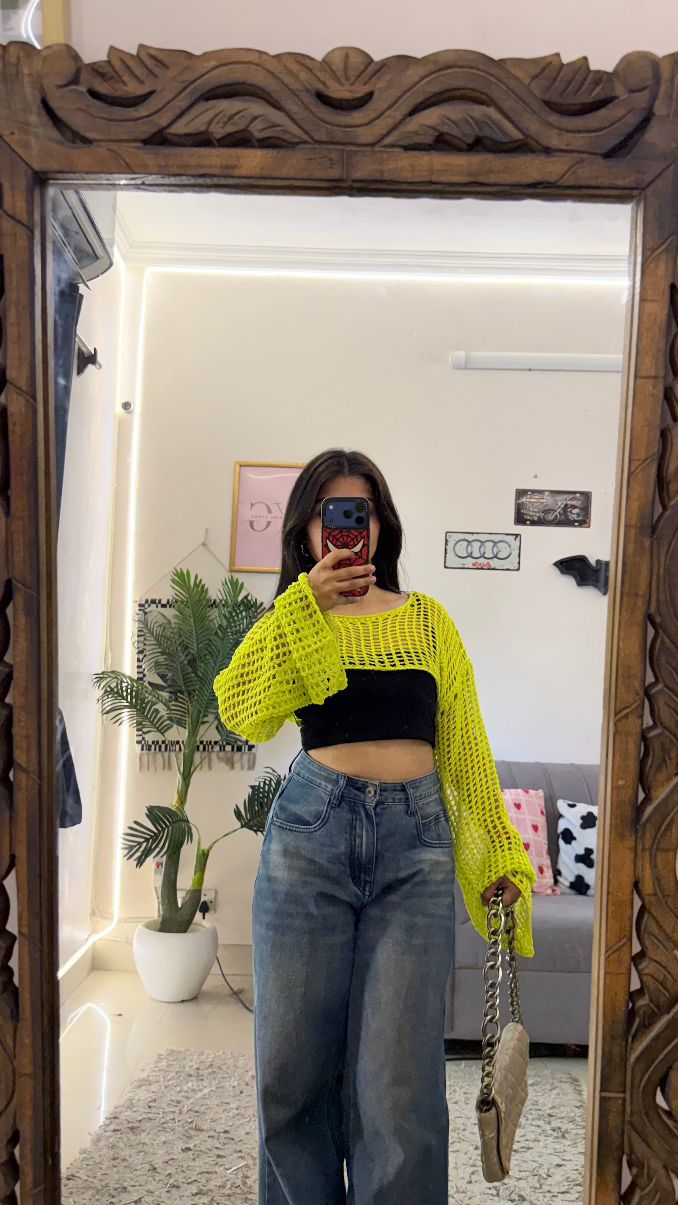 157 cute retro top S-M