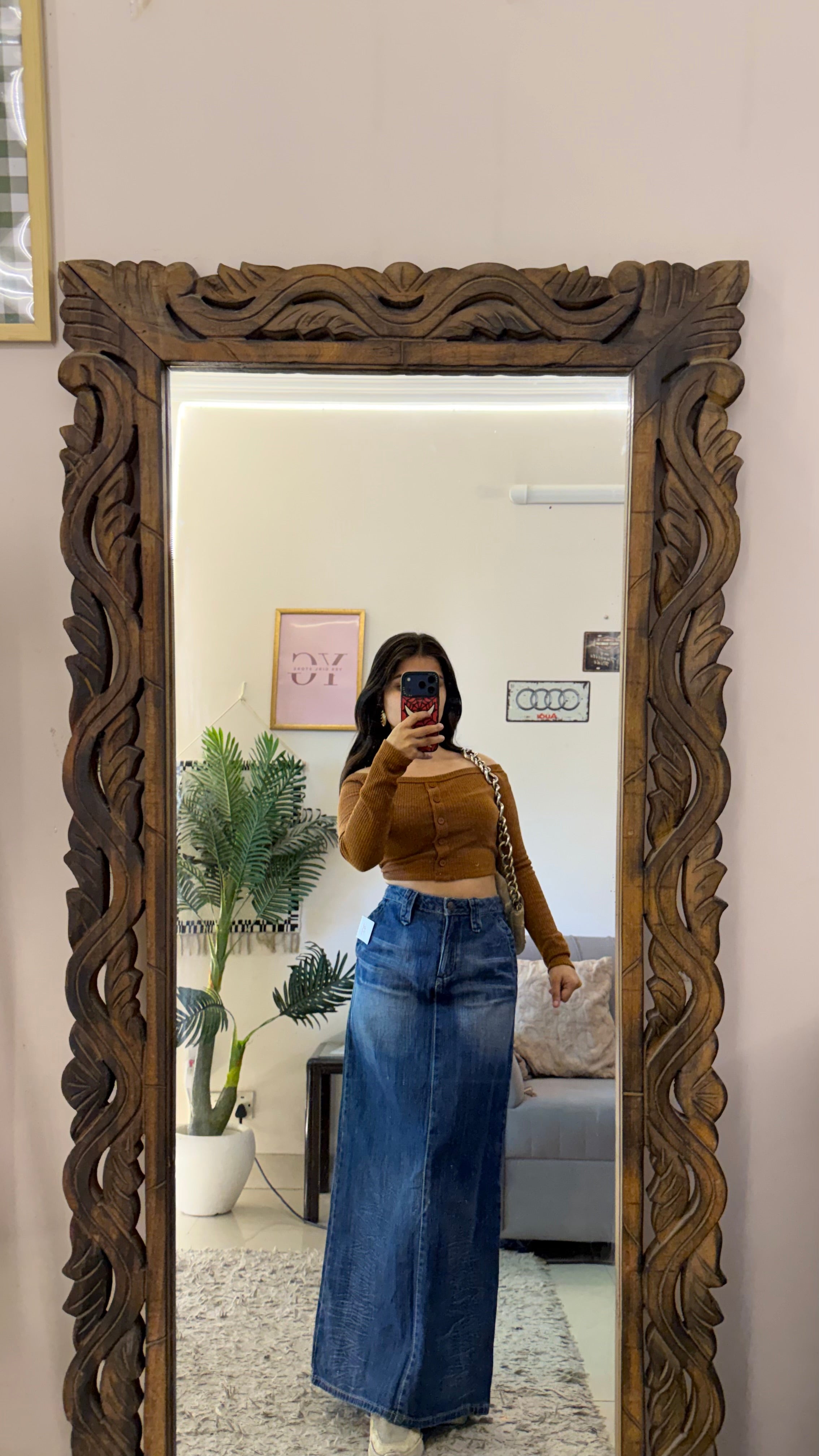 50 Pinterest denim skirt W30/36L