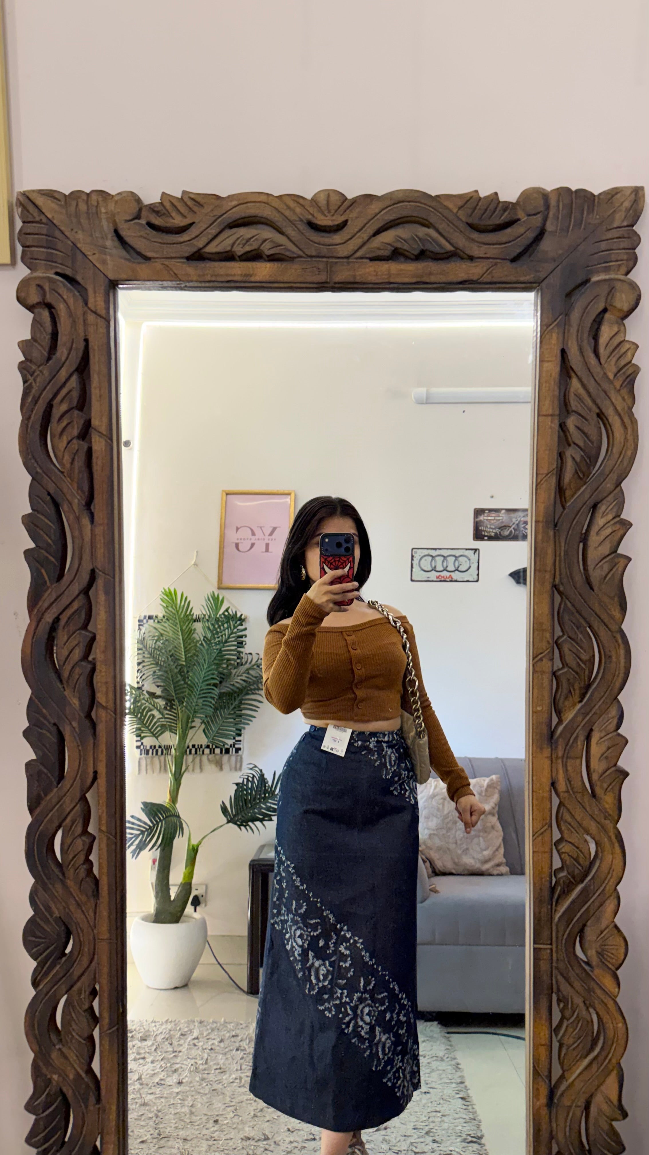 49 Pinterest denim skirt W24/31L