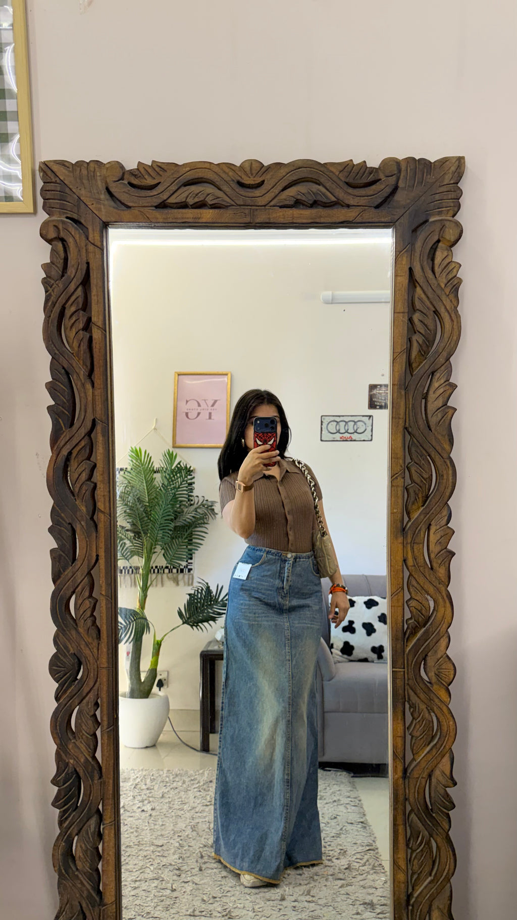 4 Vintage denim skirt W30/38L