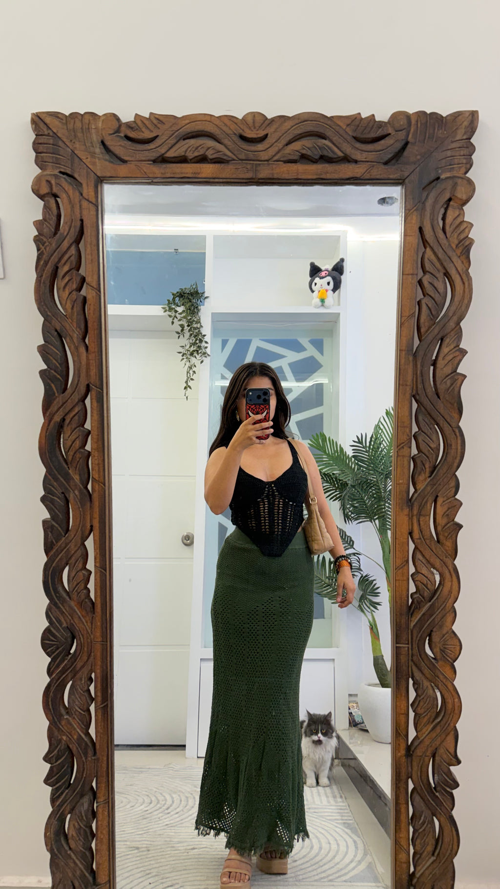 74 Summer Crochet Skirt 24-28 waist/l: 38