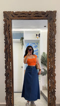 11 Pinterest Denim Skirt 24-28 waist/l:30