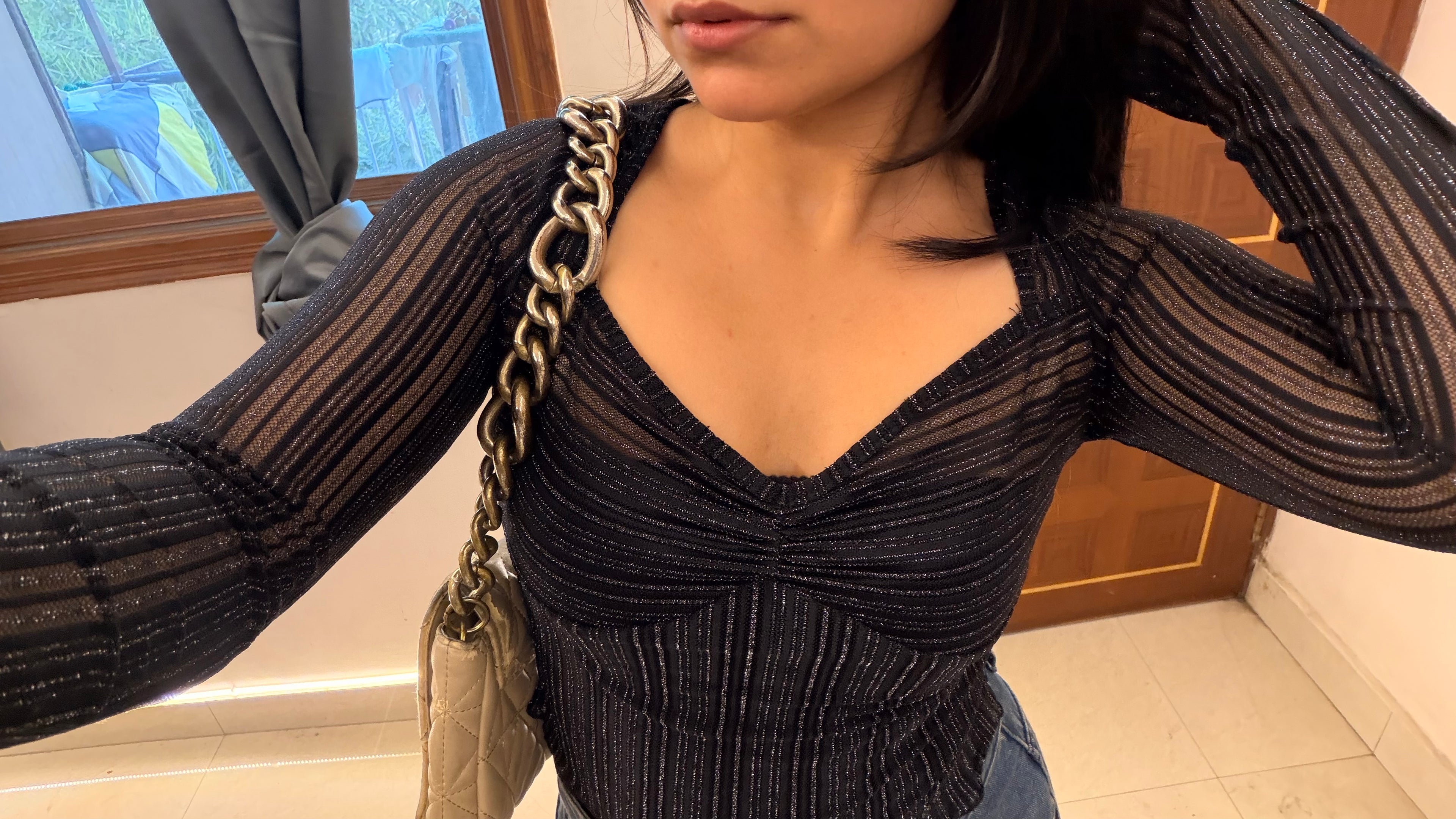 131 summer top 32 bust mesh top