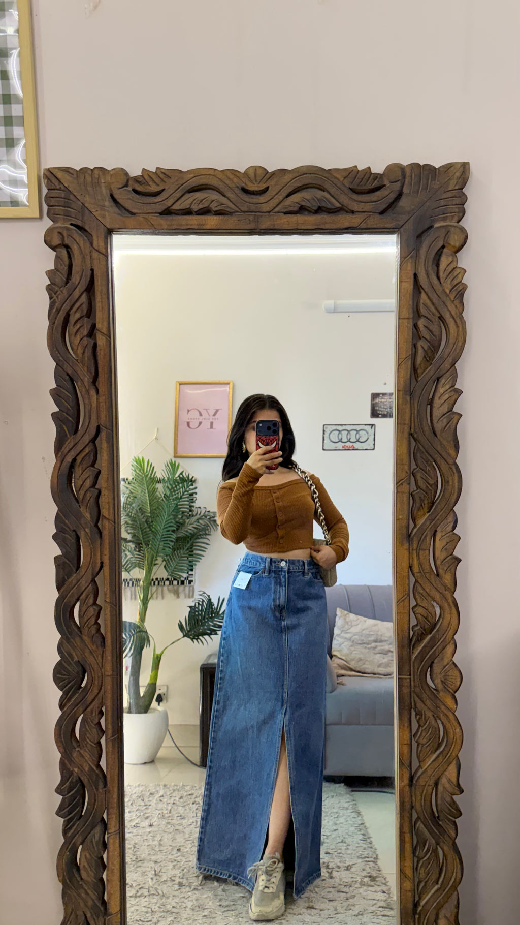44 retro denim skirt W32/36L