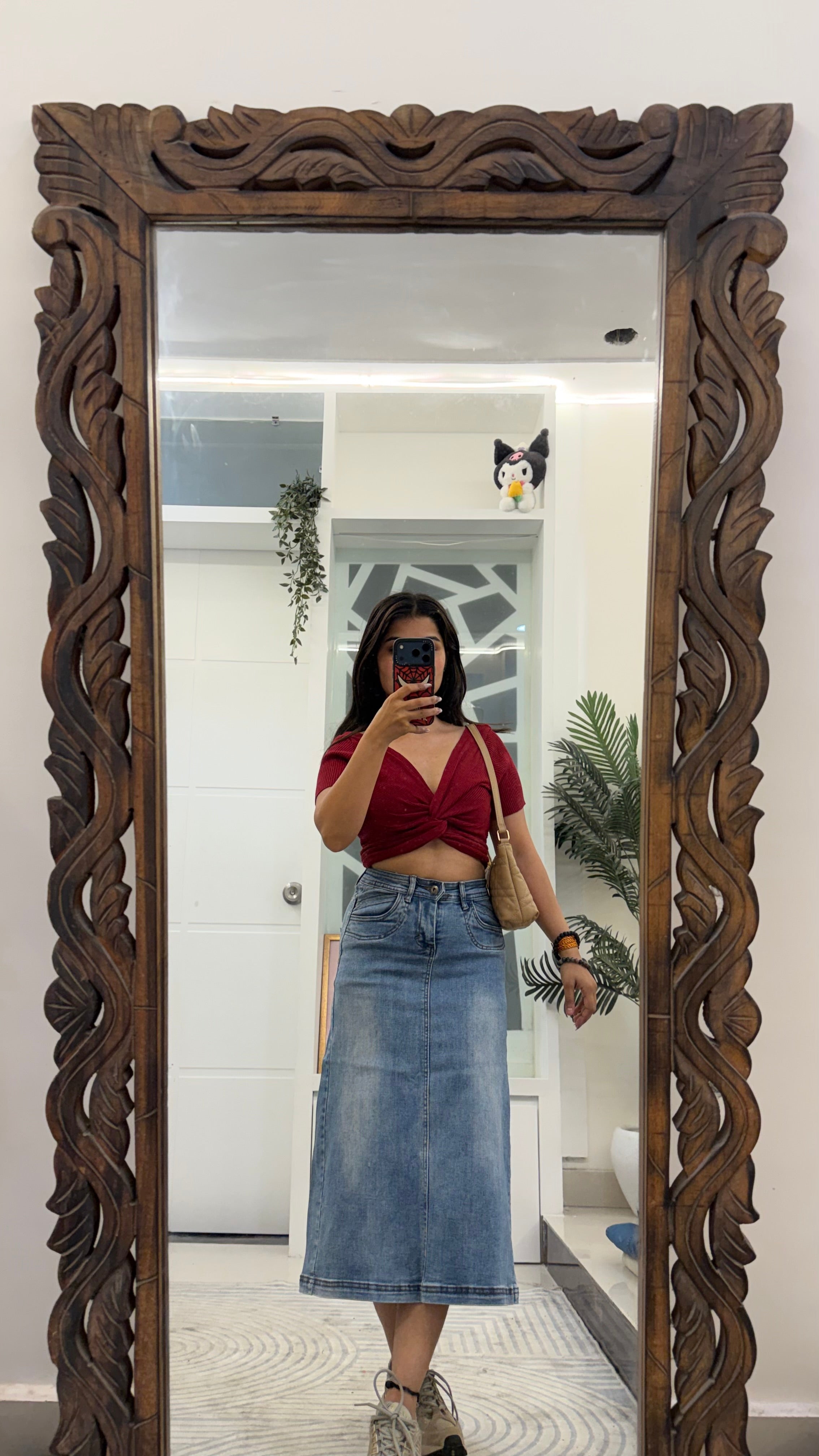 73 Cute DENIM SKIRT 26 waist/l:29