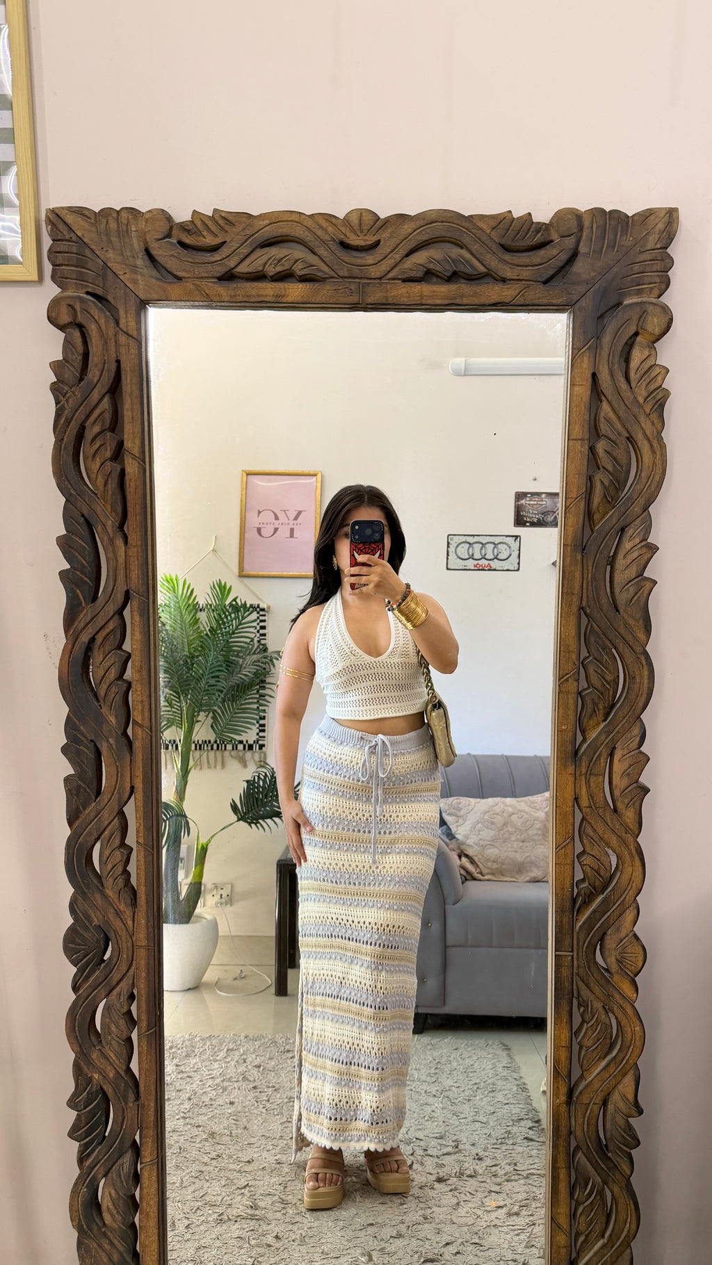 46) crochet skirt 28-30 waist/l:36