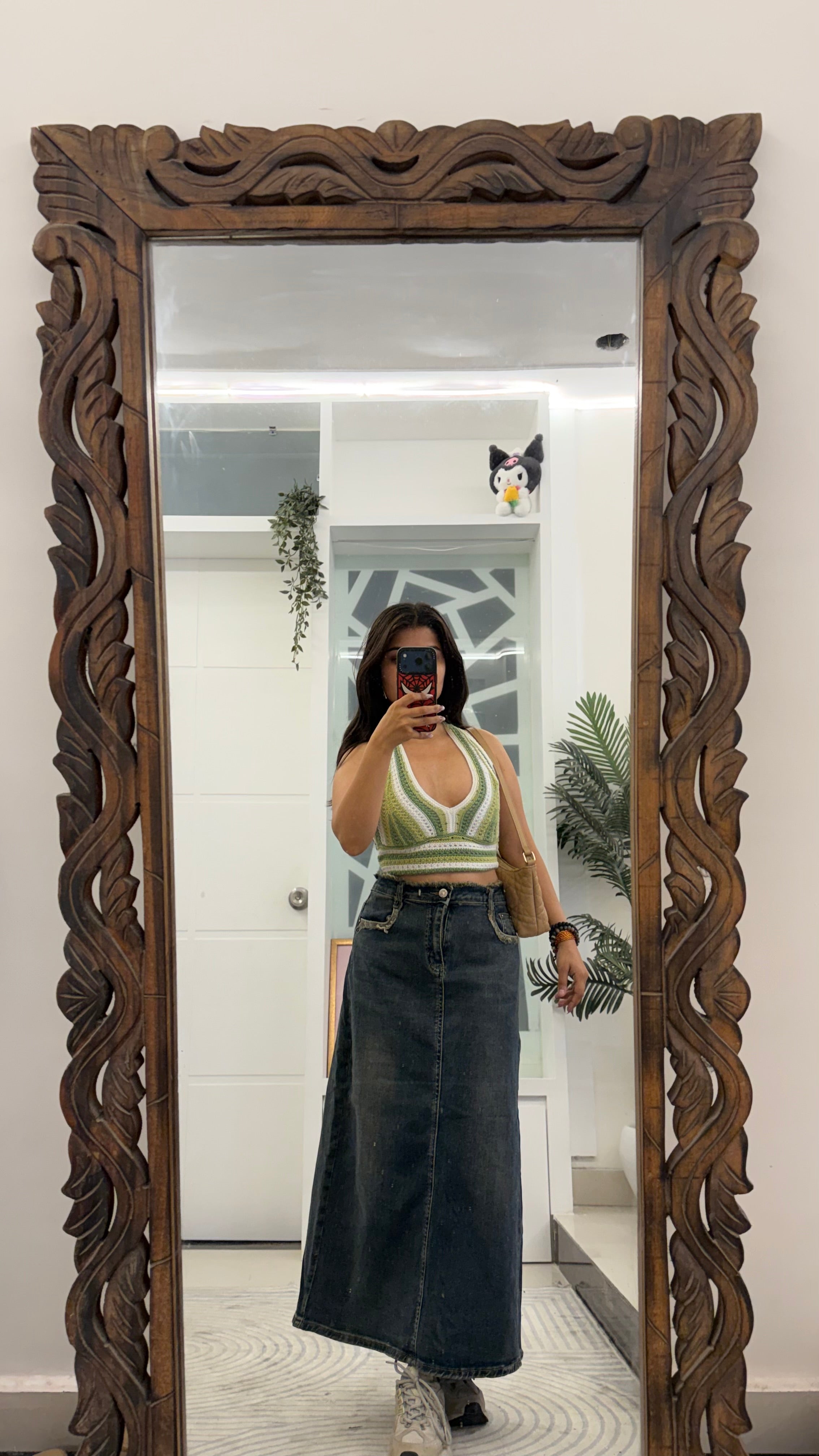 64 Pinterest Denim Skirt 32-33 waist/l:33