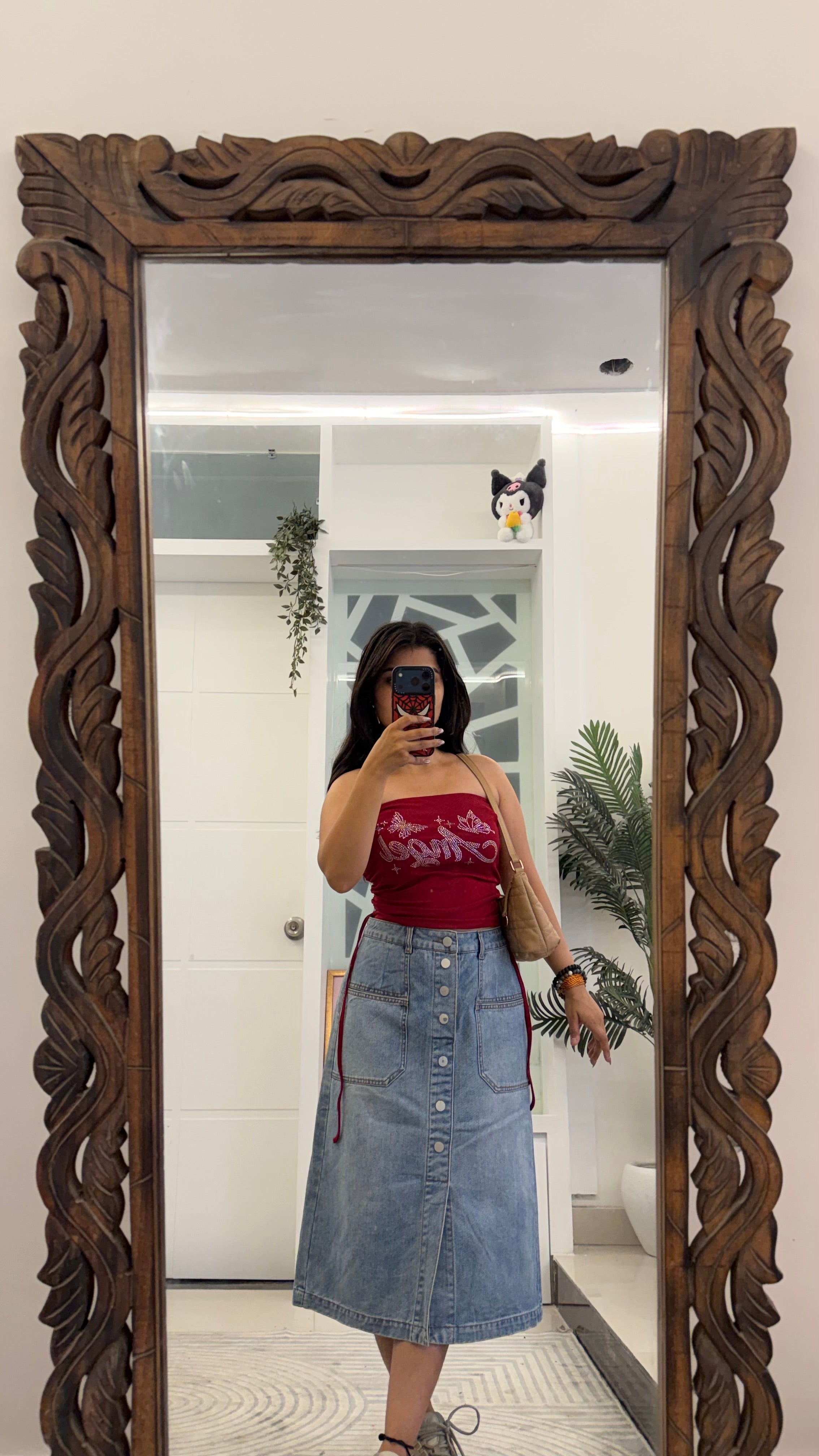 49 Denim Skirt 32 waist/l:27
