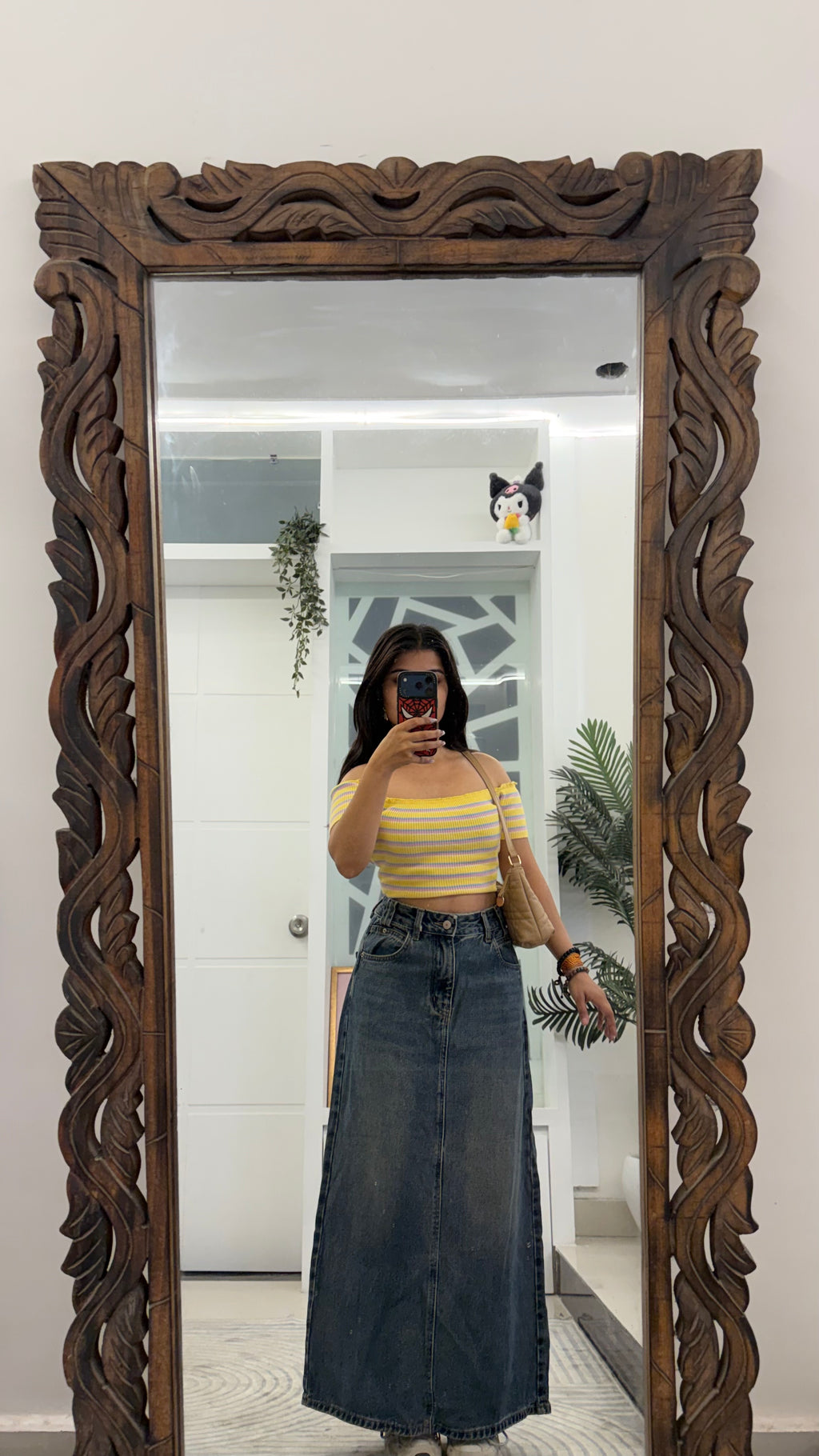 63 vintage Denim Skirt 31 waist/l:35