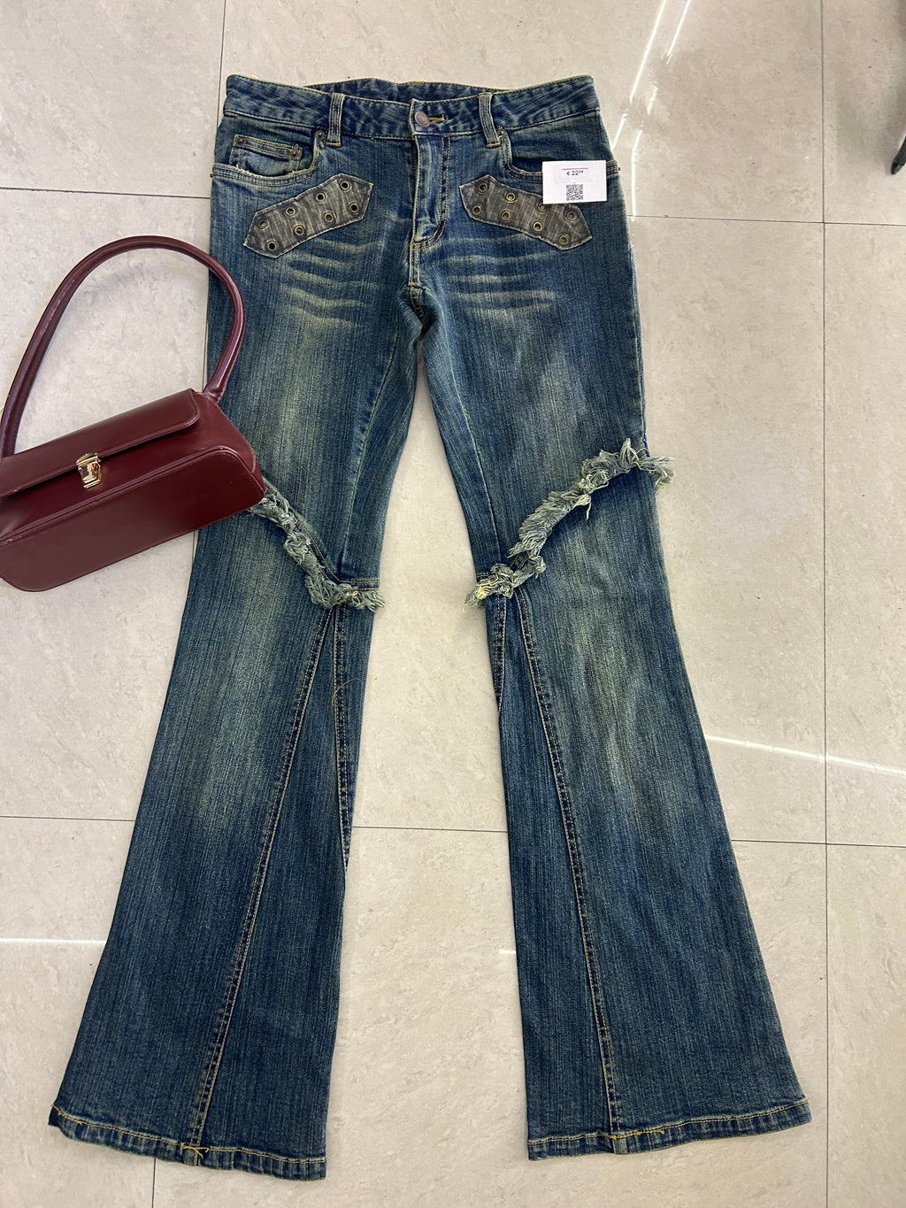 20) Vintage jeans waist:28/l:39/inceam:8/hips:34