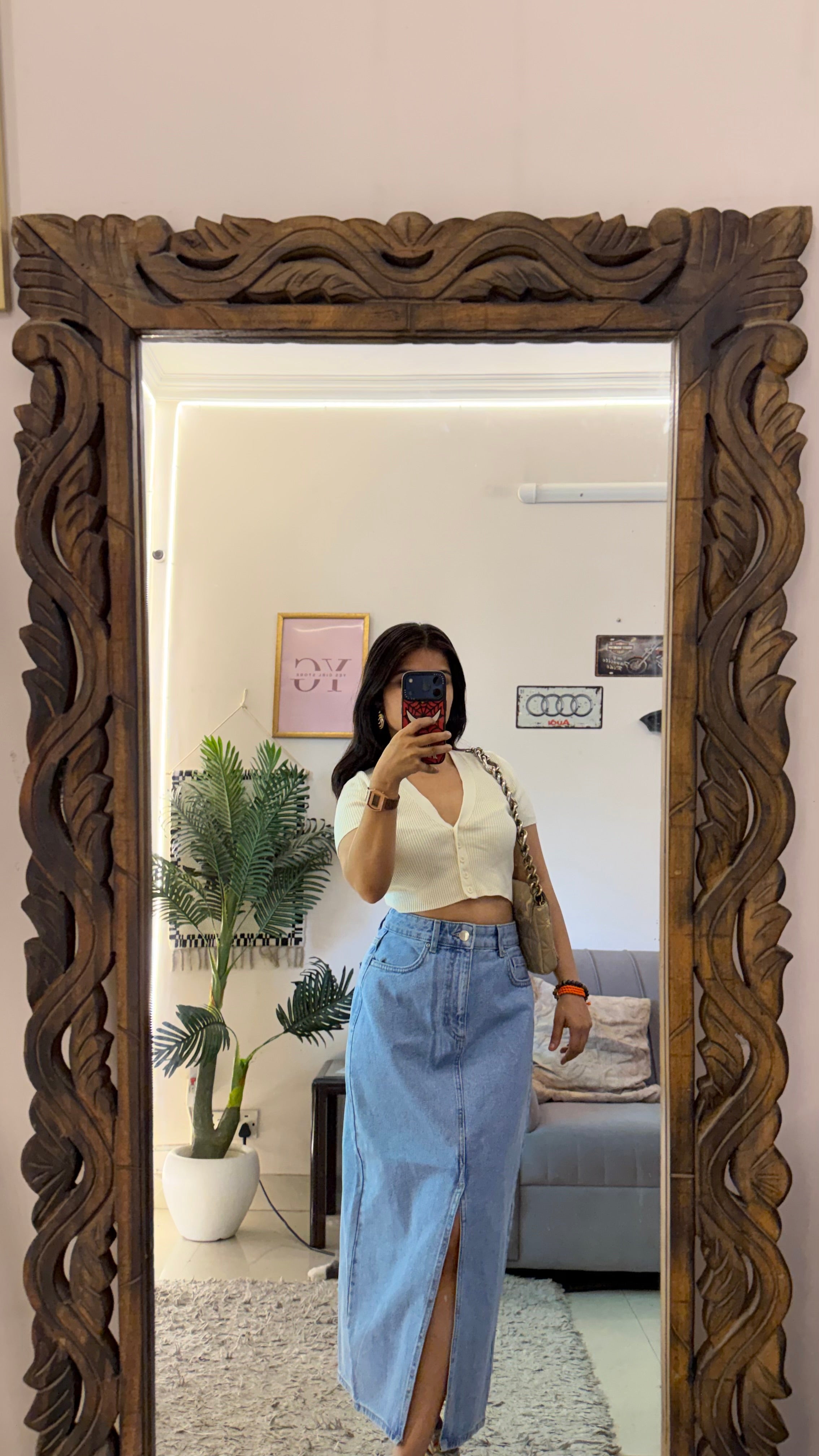 26 Pinterest denim skirt W28/32L