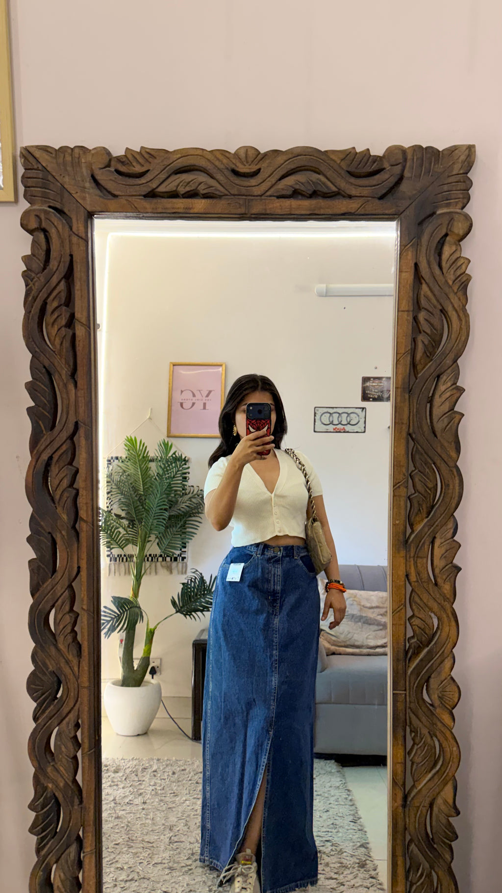 20 denim skirt W28/37L