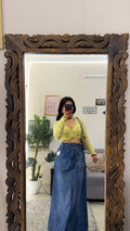 72 vintage denim skirt W32/36L