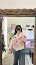 67 Cute Heart Sweater M