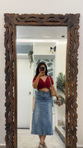 73 Cute DENIM SKIRT 26 waist/l:29