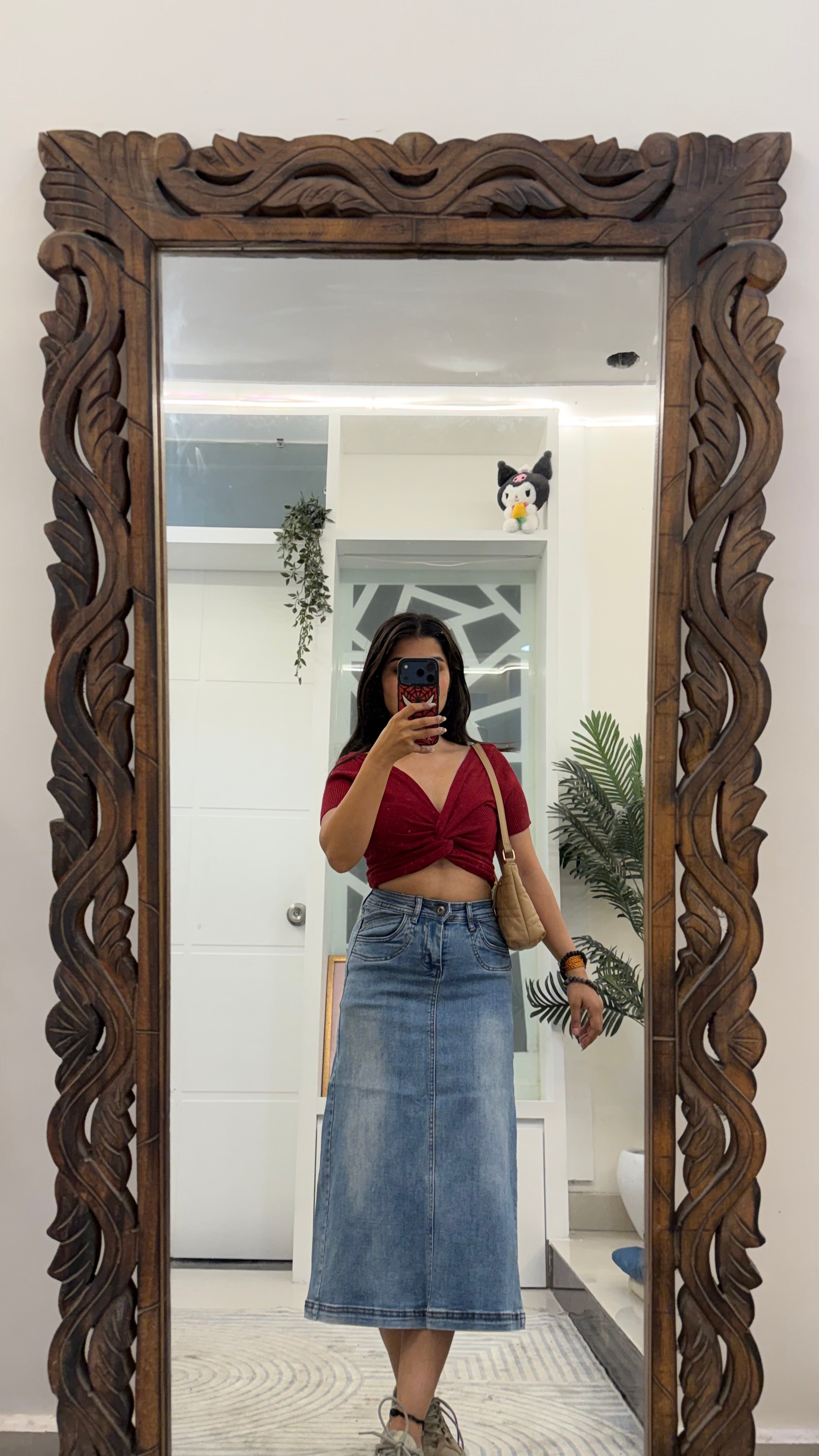 73 Cute DENIM SKIRT 26 waist/l:29