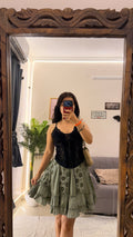 9 cute velvet corset top 28-32 bust ( close up video)