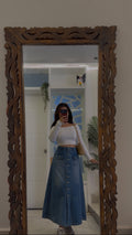 12 Pinterest Denim Skirt 28.5 waist/l:31