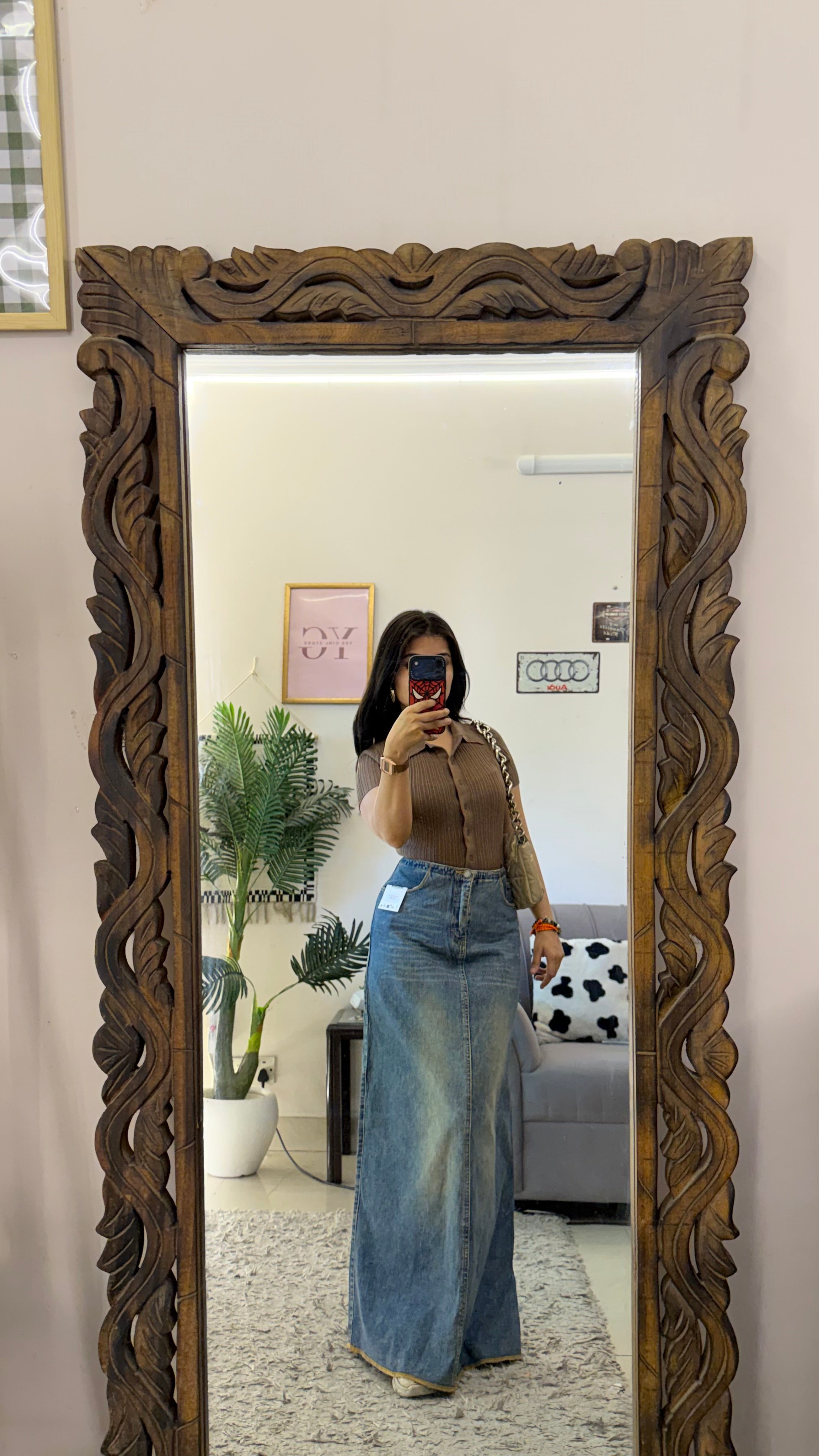 4 Vintage denim skirt W30/38L