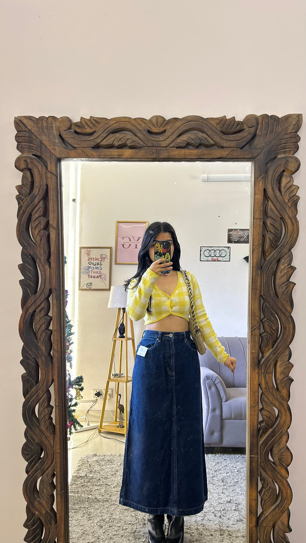 15 denim skirt26 waist/l:34