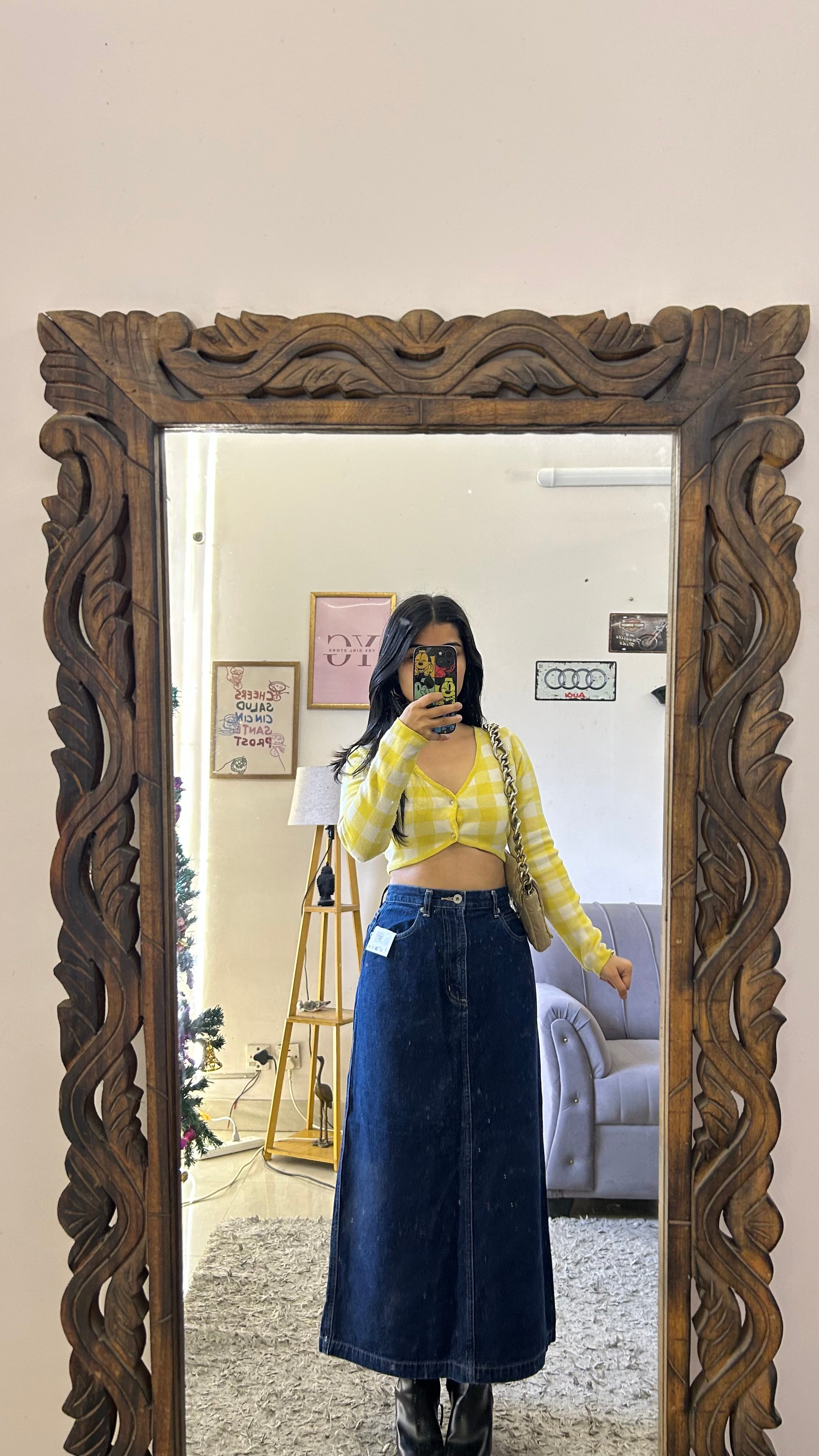 15 denim skirt26 waist/l:34