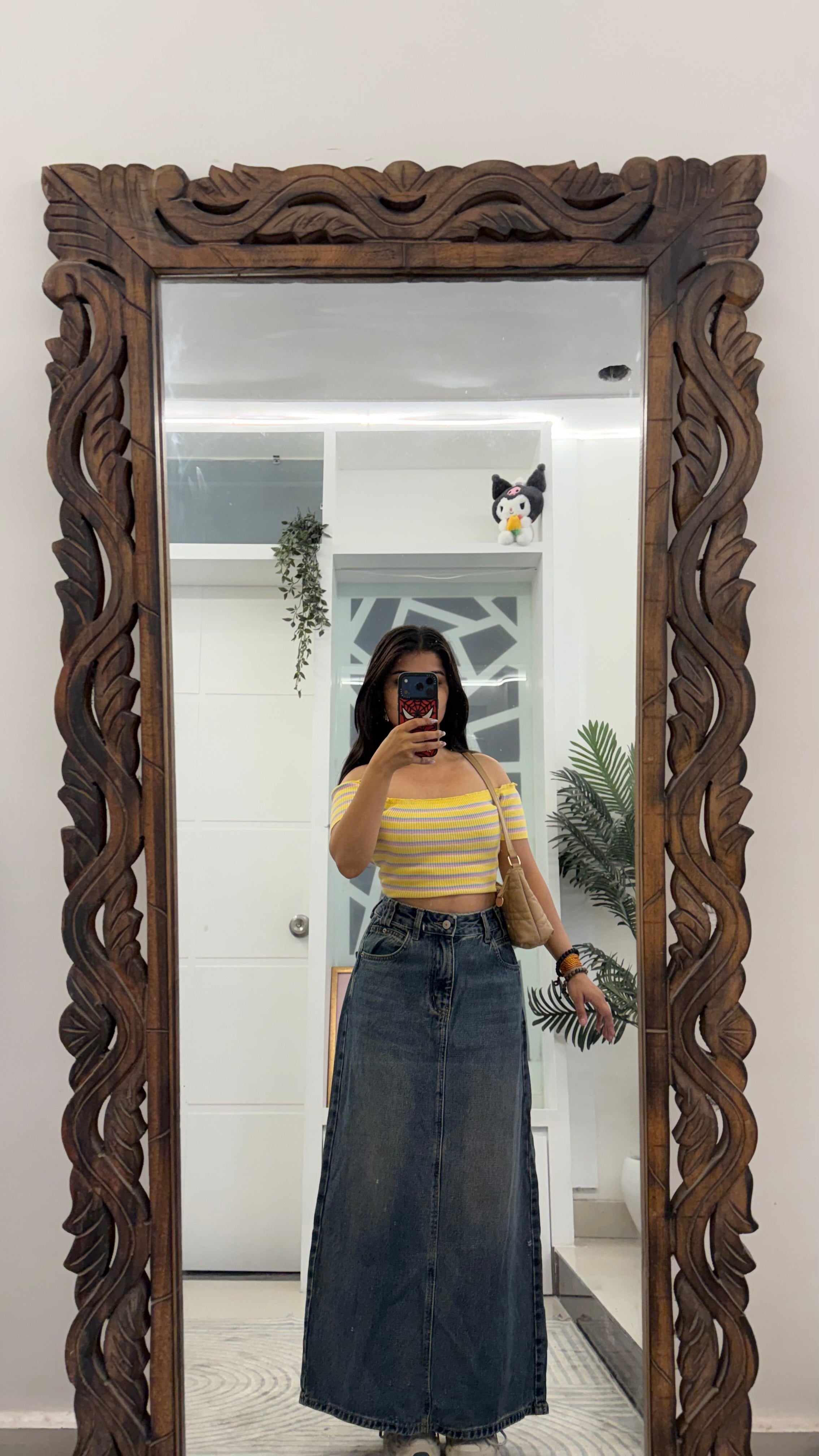 63 vintage Denim Skirt 31 waist/l:35