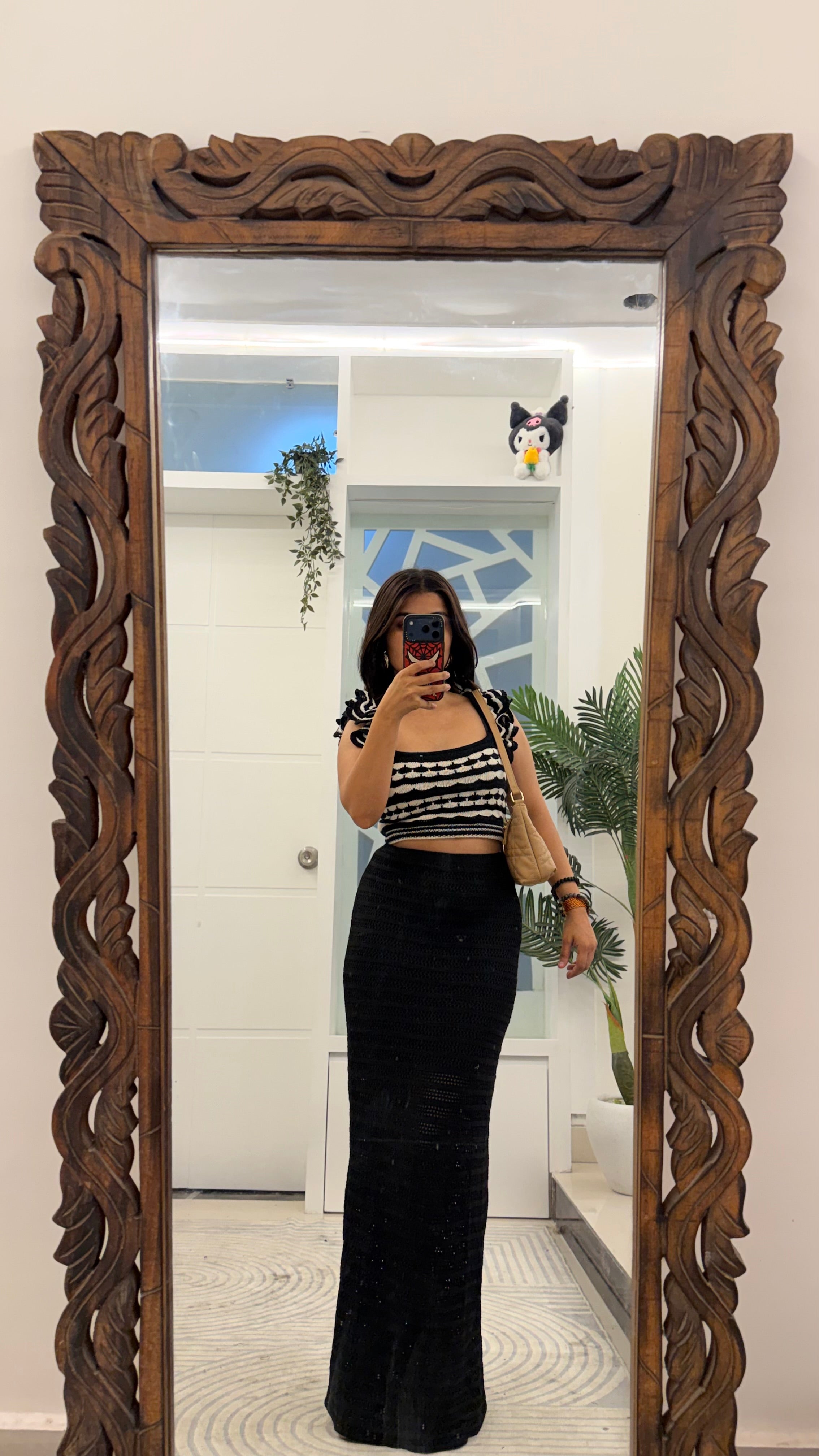 66 Summer Crochet skirt 30-34 waist/l: 41