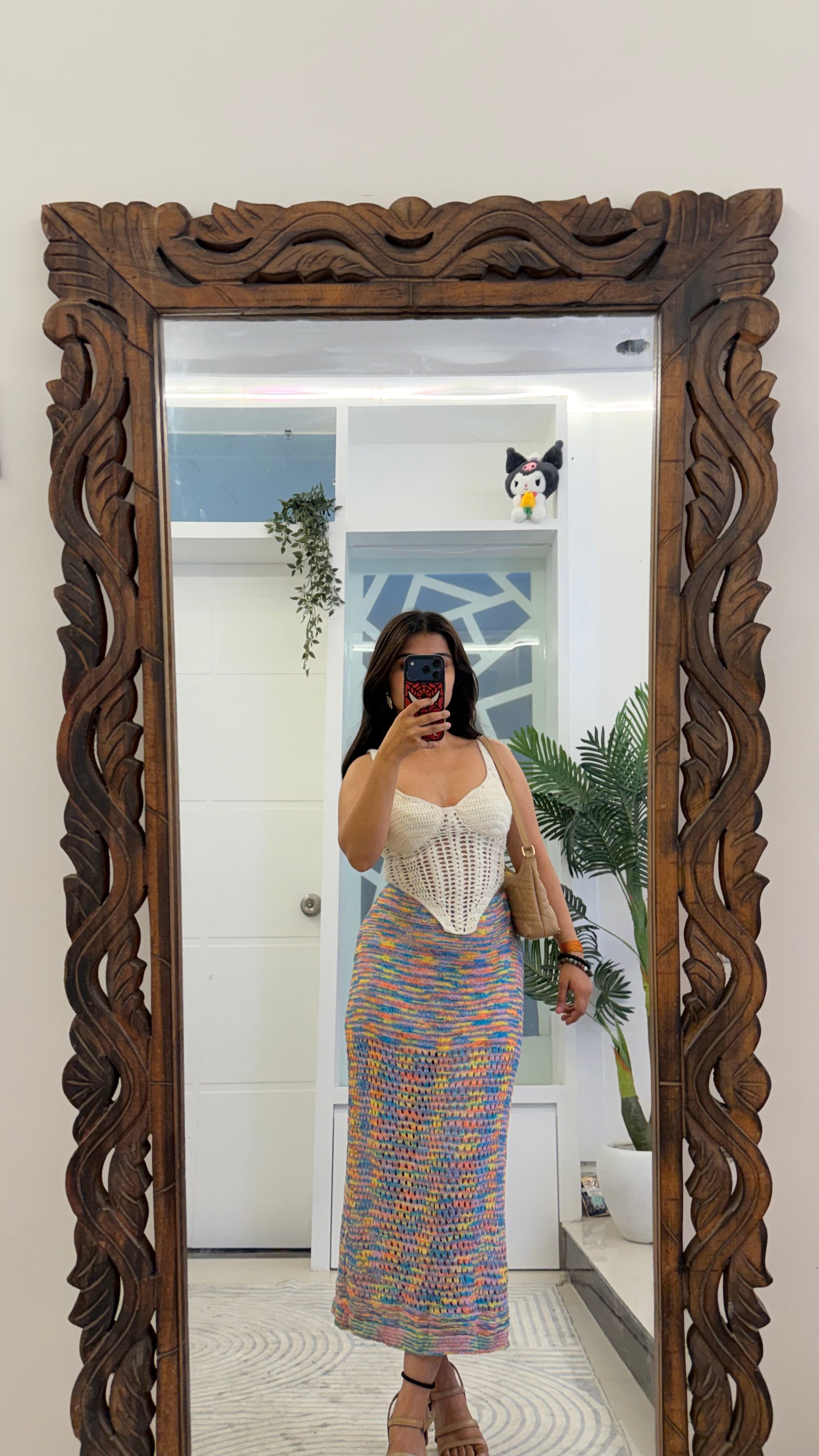 80 Cute crochet skirt 26-30 waist/l:32