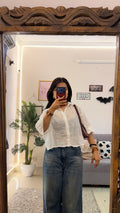 52 cotton crop shirt M
